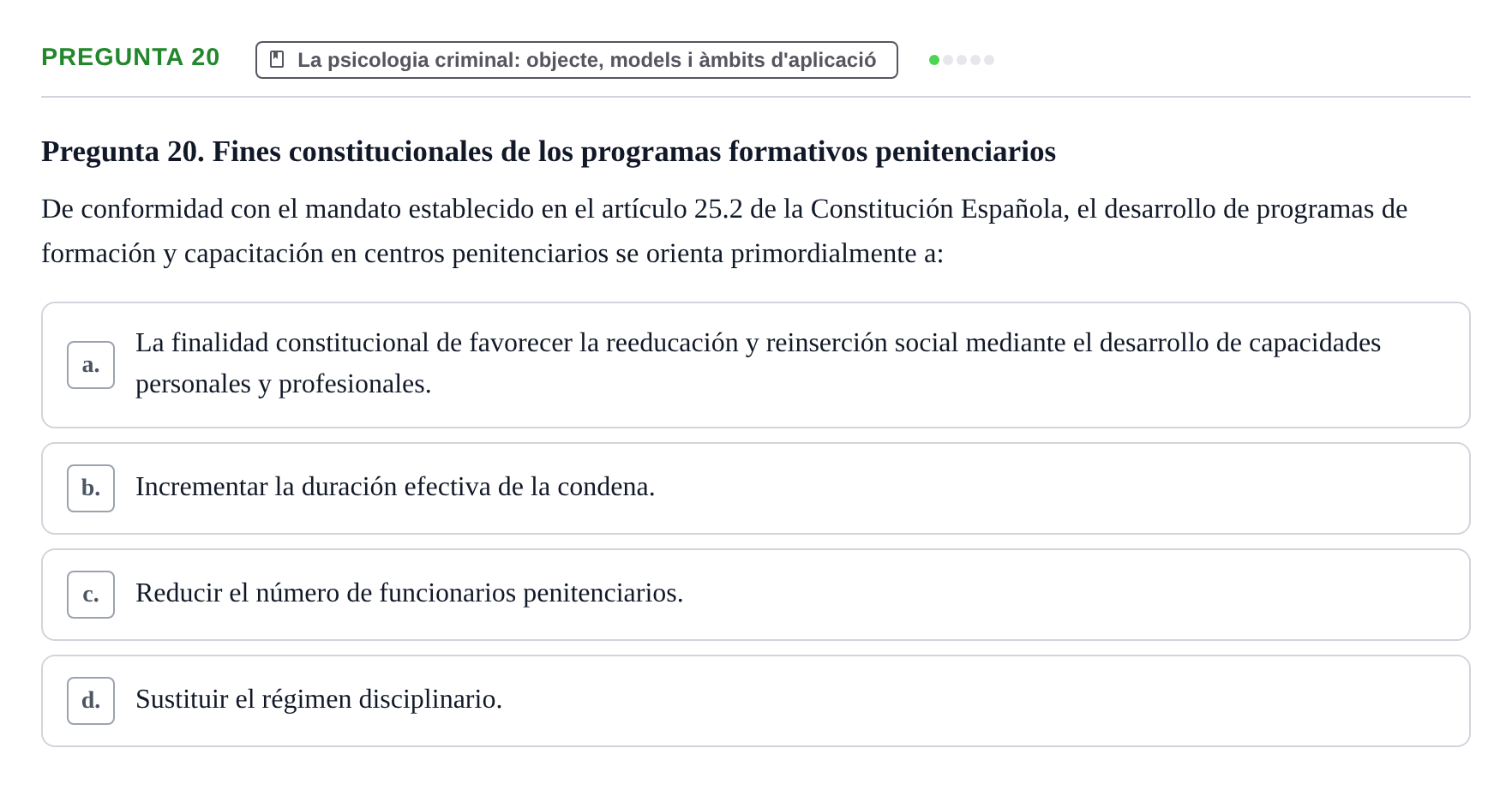 Enunciado: Pregunta 20