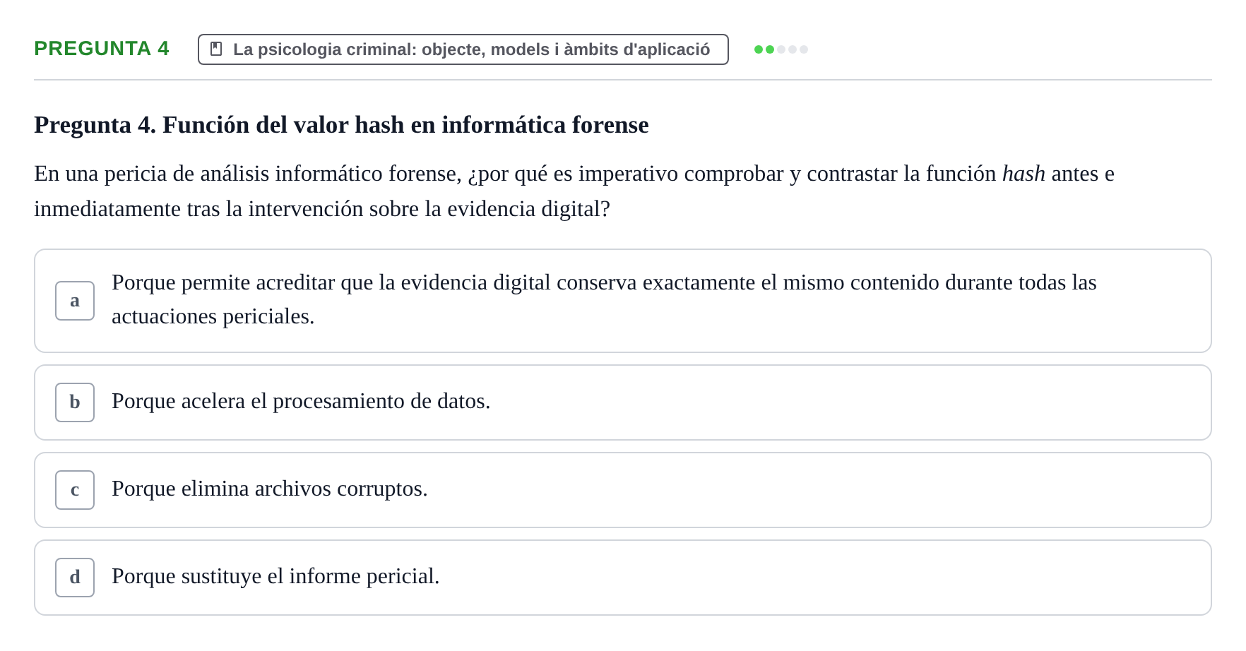 Enunciado: Pregunta 4