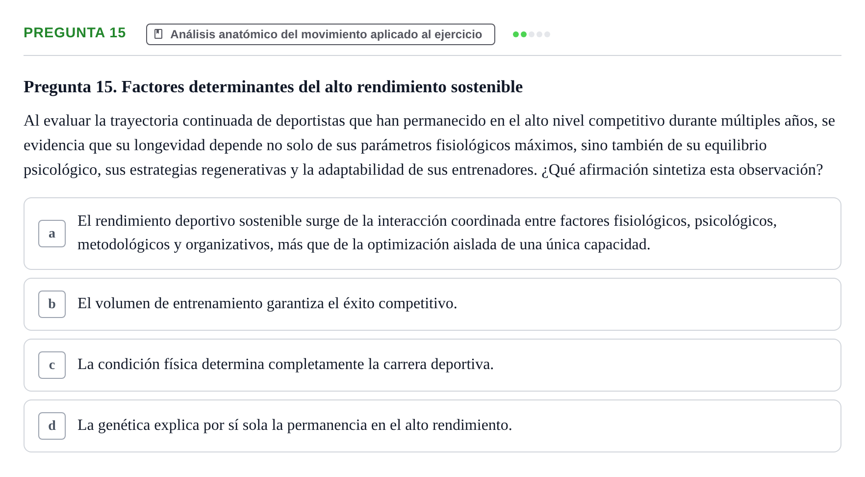 Enunciado: Pregunta 15