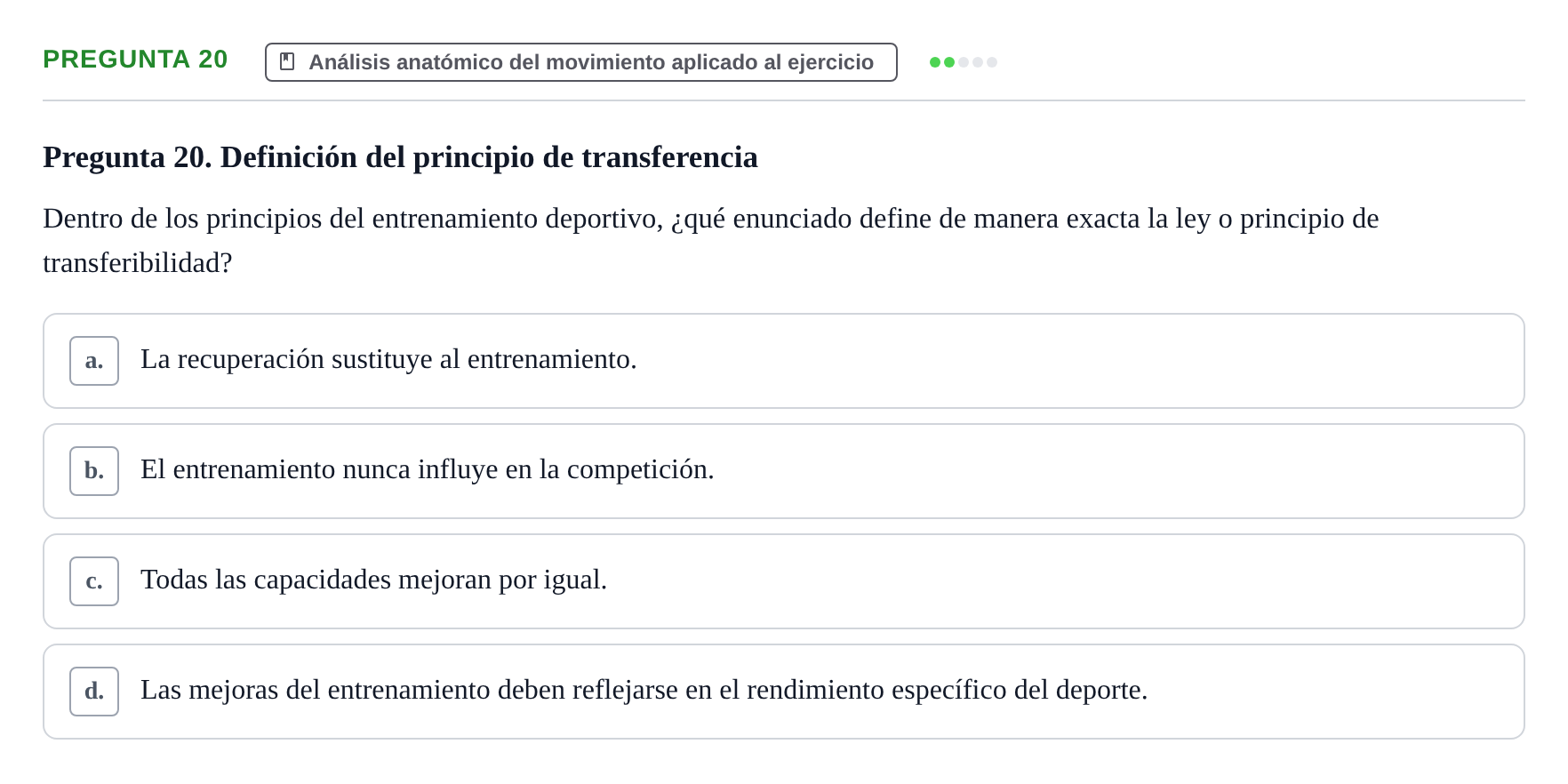 Enunciado: Pregunta 20