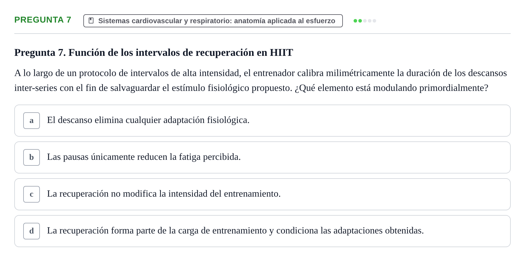 Enunciado: Pregunta 7