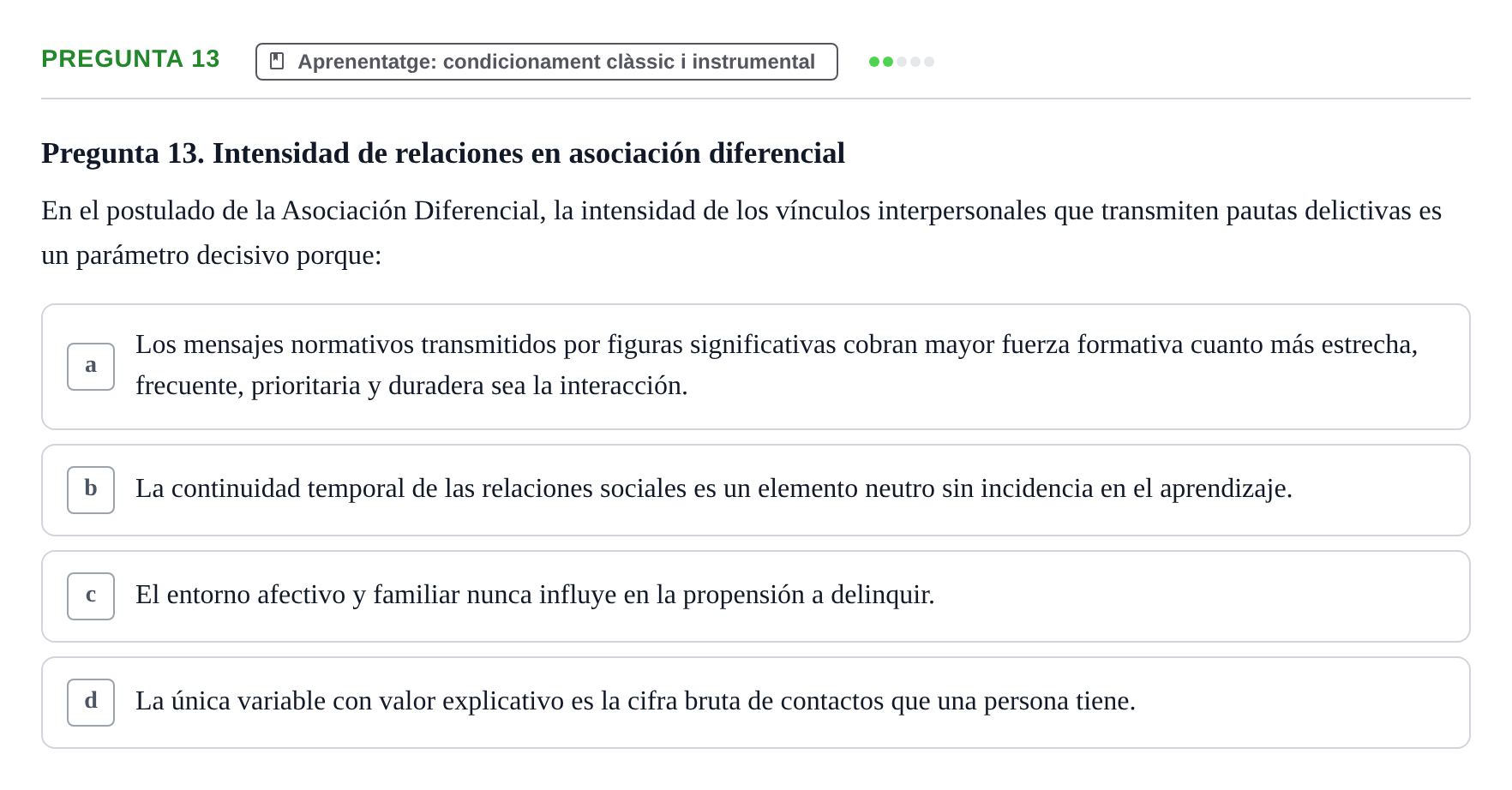 Enunciado: Pregunta 13