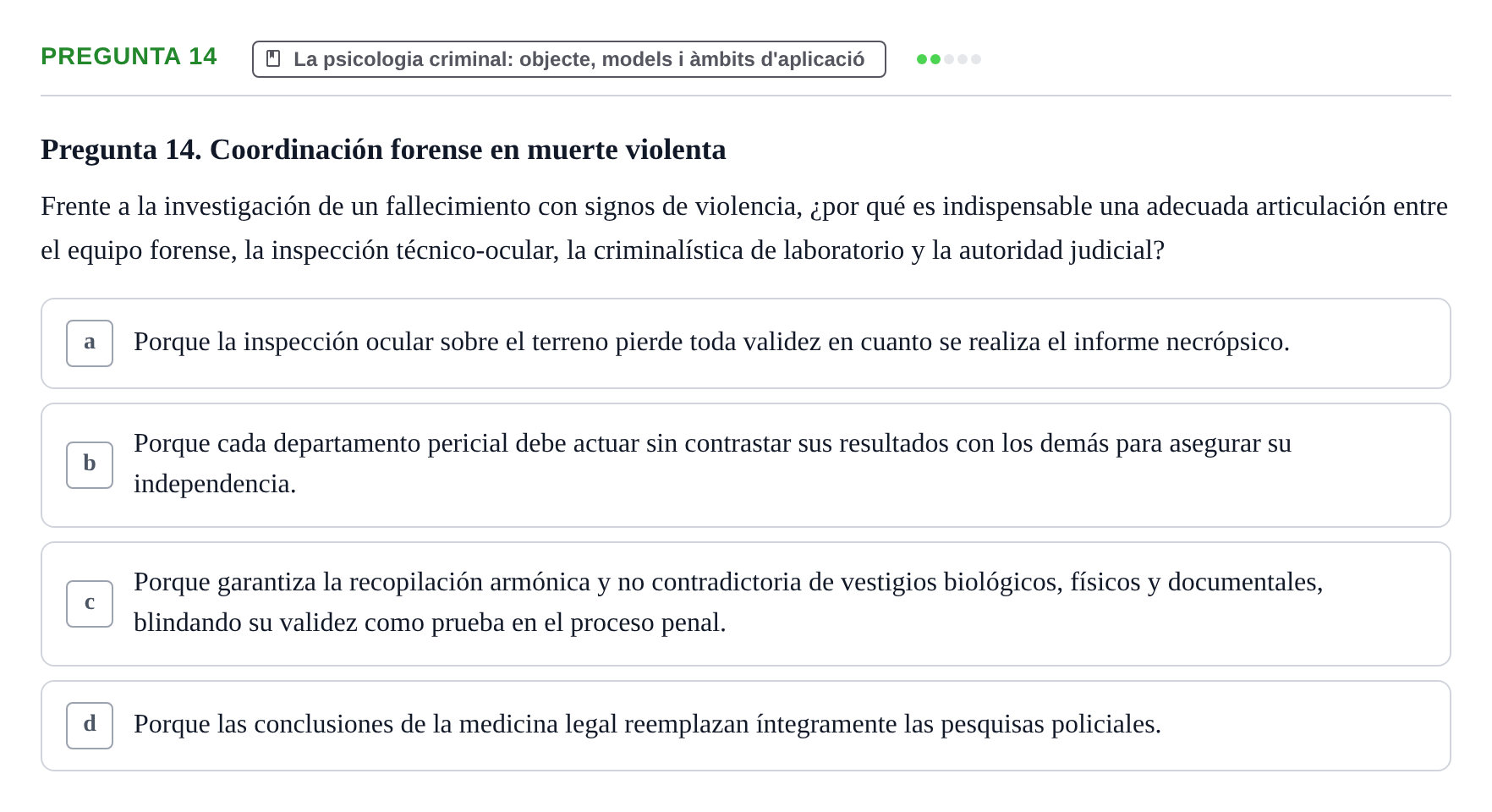 Enunciado: Pregunta 14