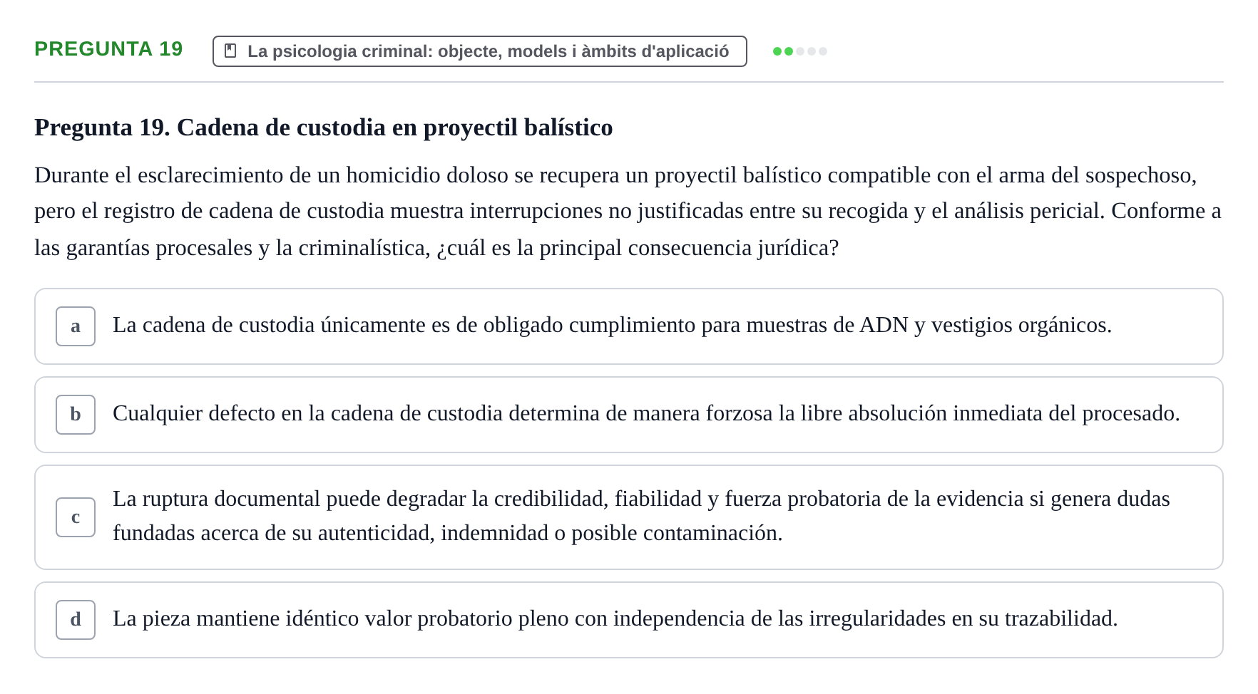 Enunciado: Pregunta 19