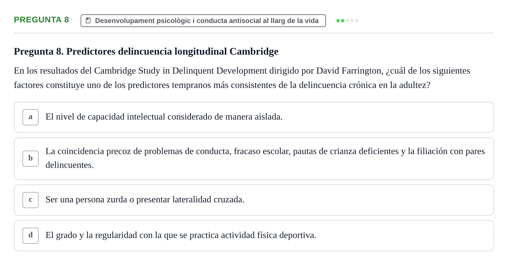 Enunciado: Pregunta 8