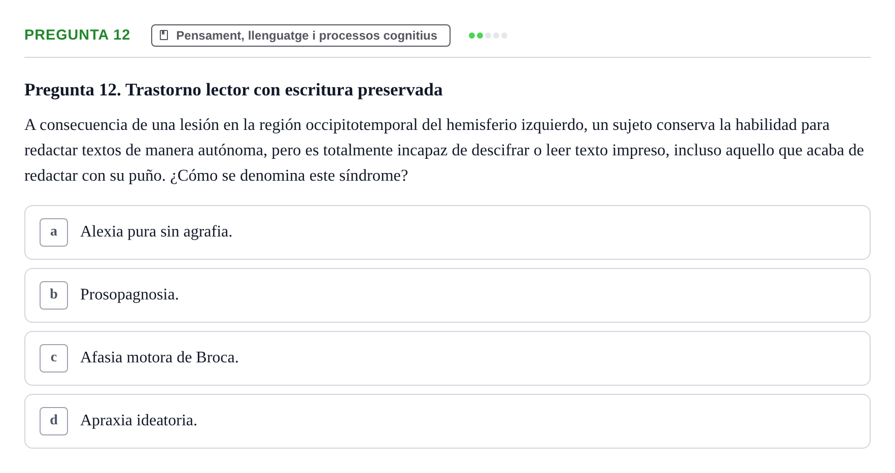 Enunciado: Pregunta 12