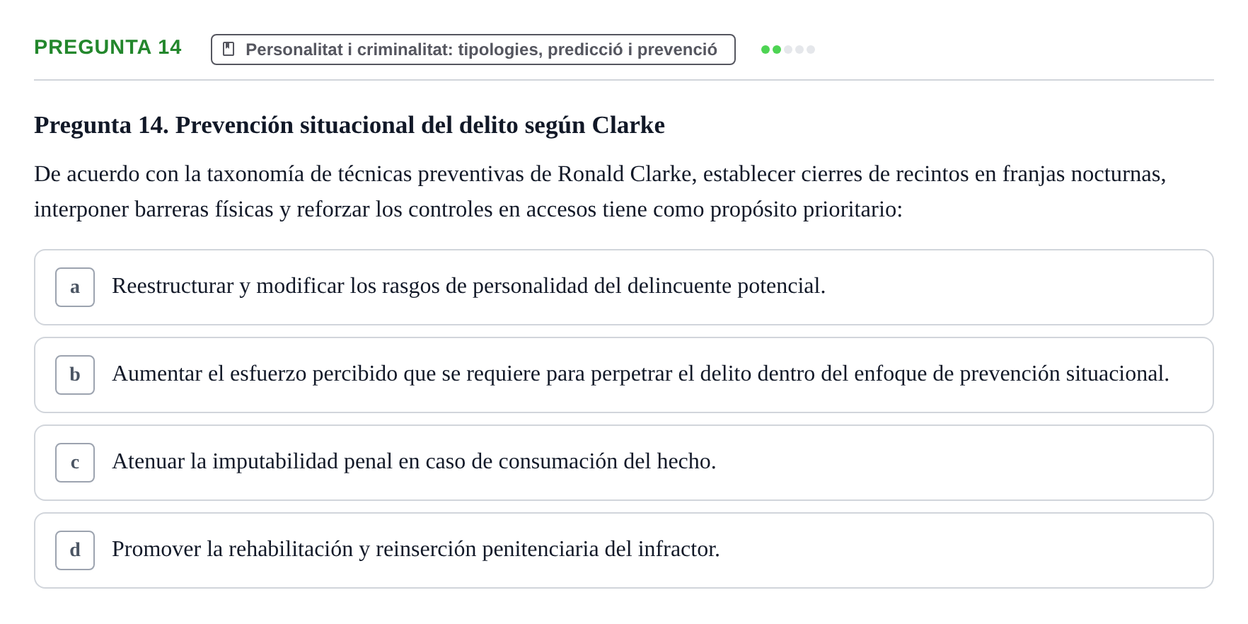 Enunciado: Pregunta 14