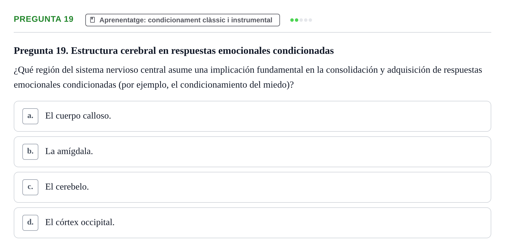 Enunciado: Pregunta 19