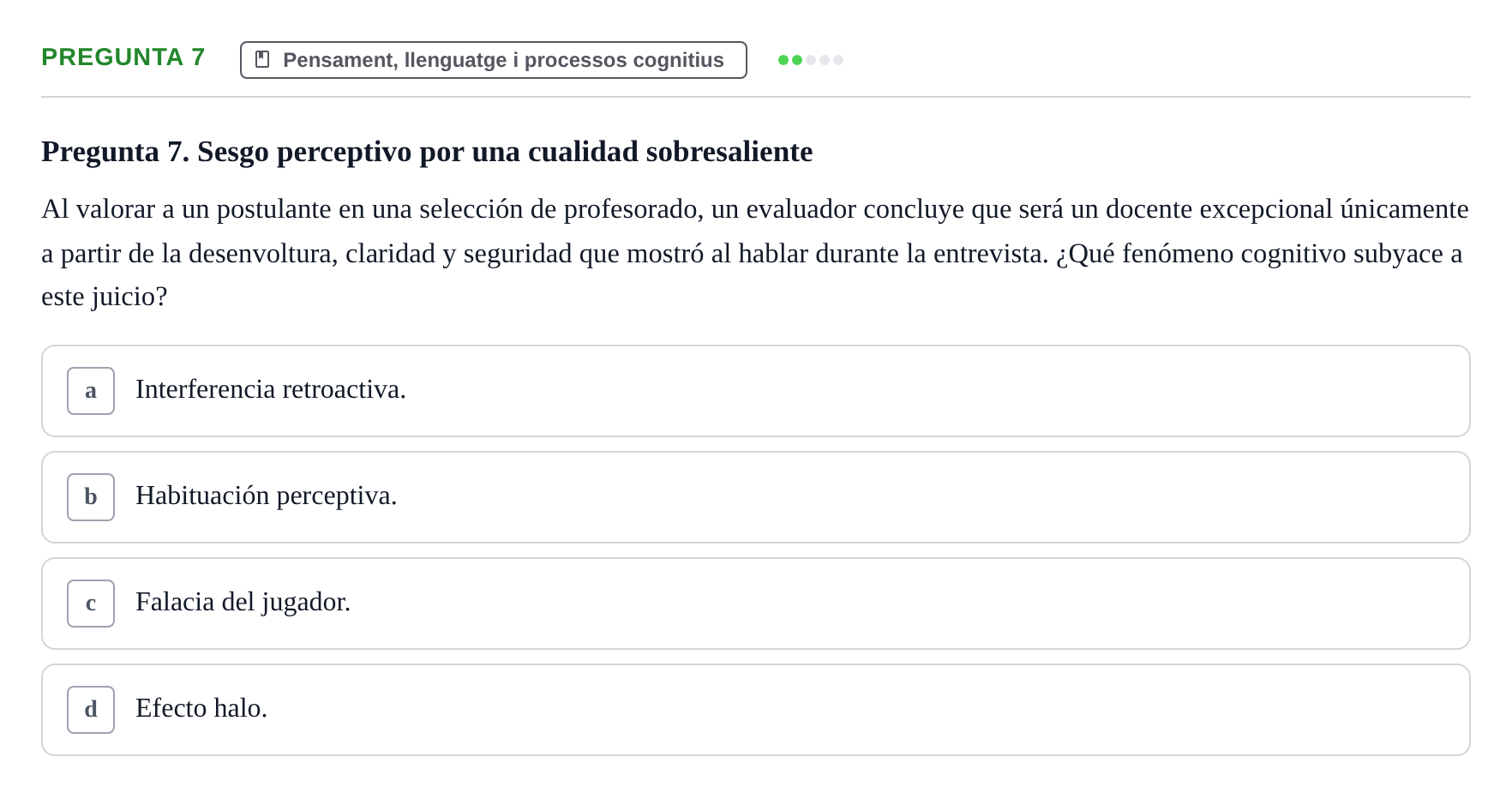 Enunciado: Pregunta 7