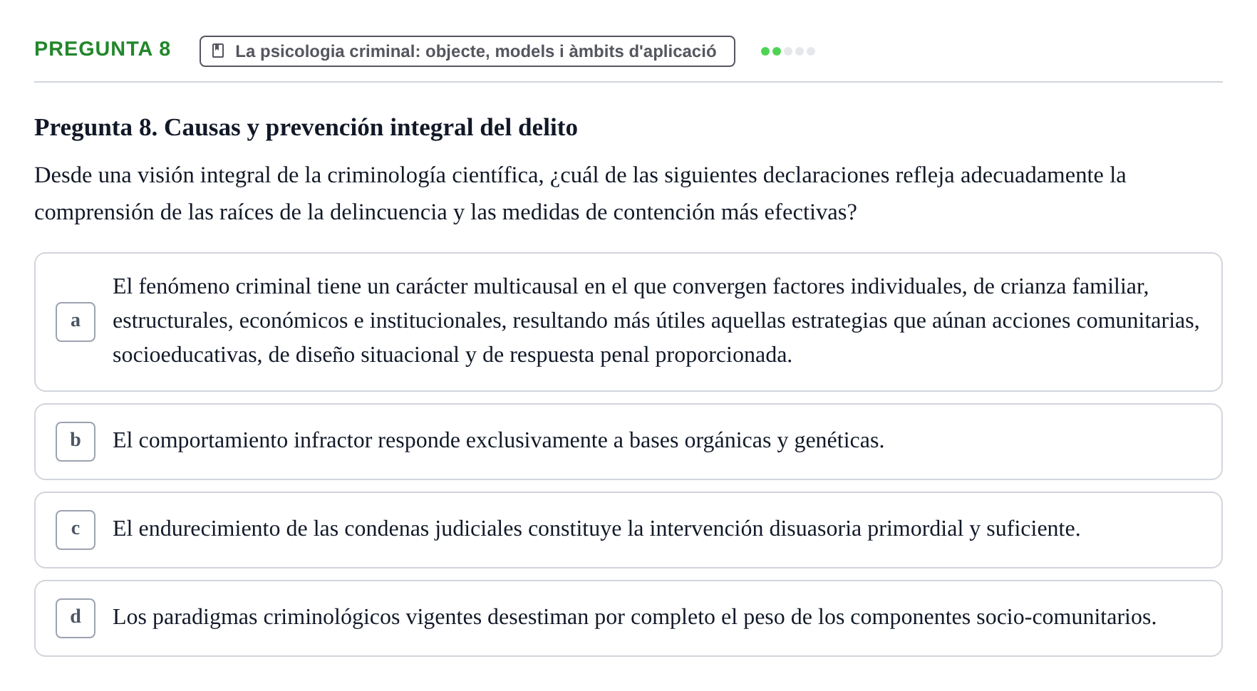 Enunciado: Pregunta 8