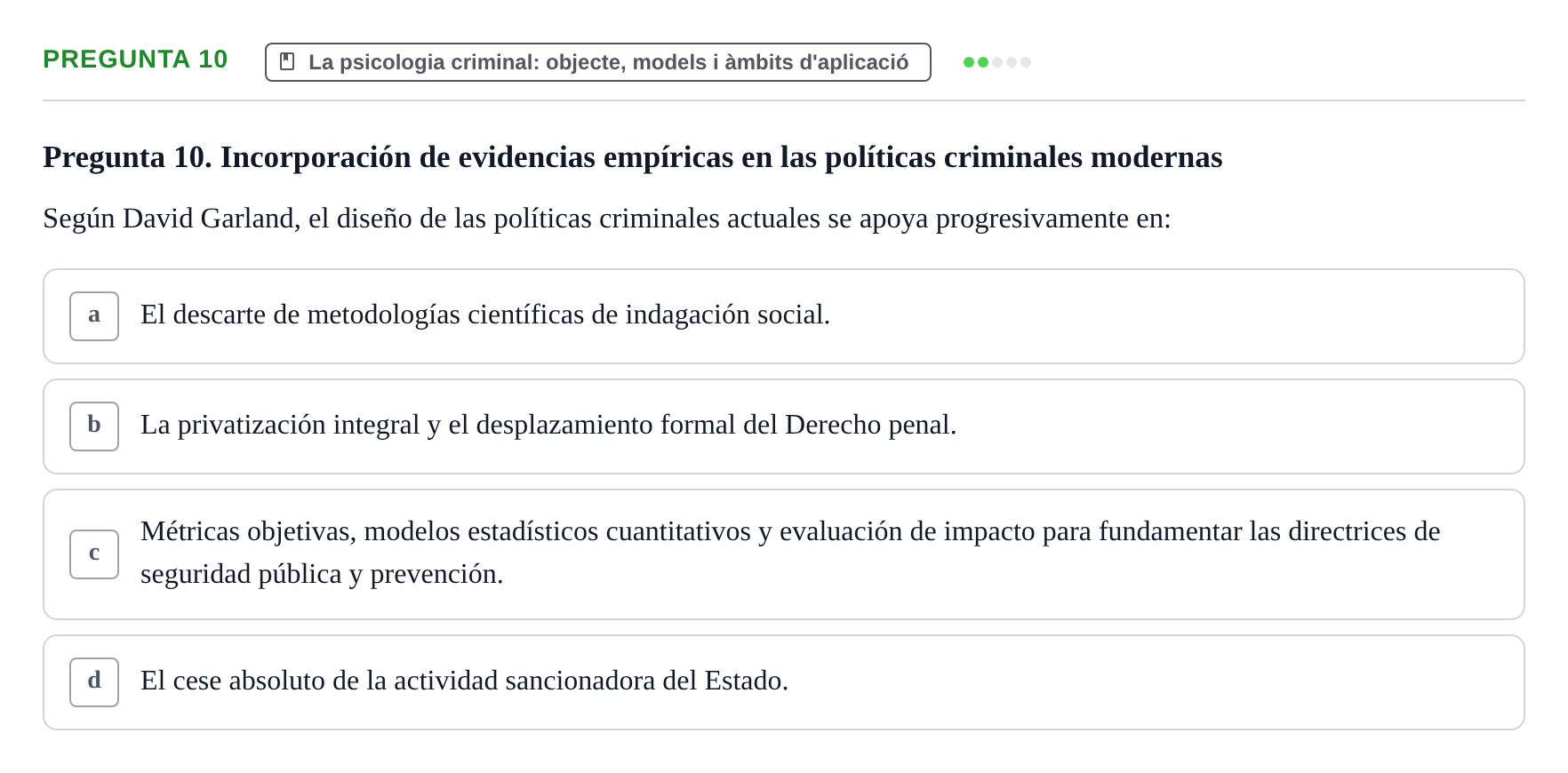 Enunciado: Pregunta 10
