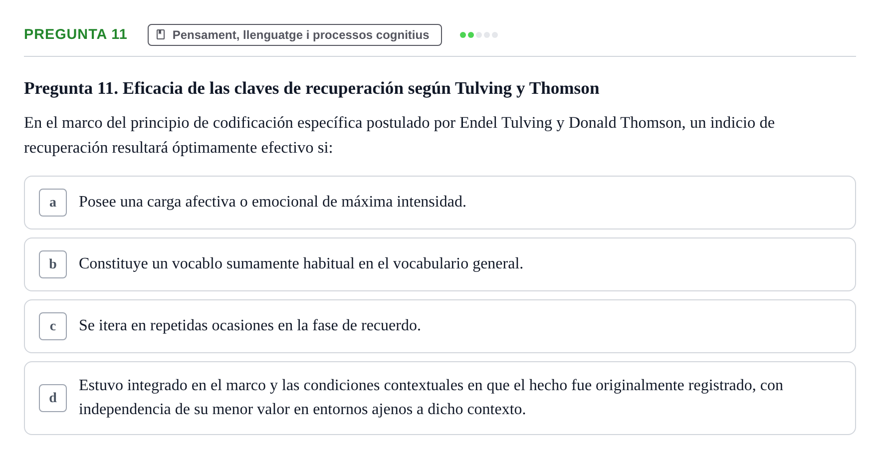 Enunciado: Pregunta 11