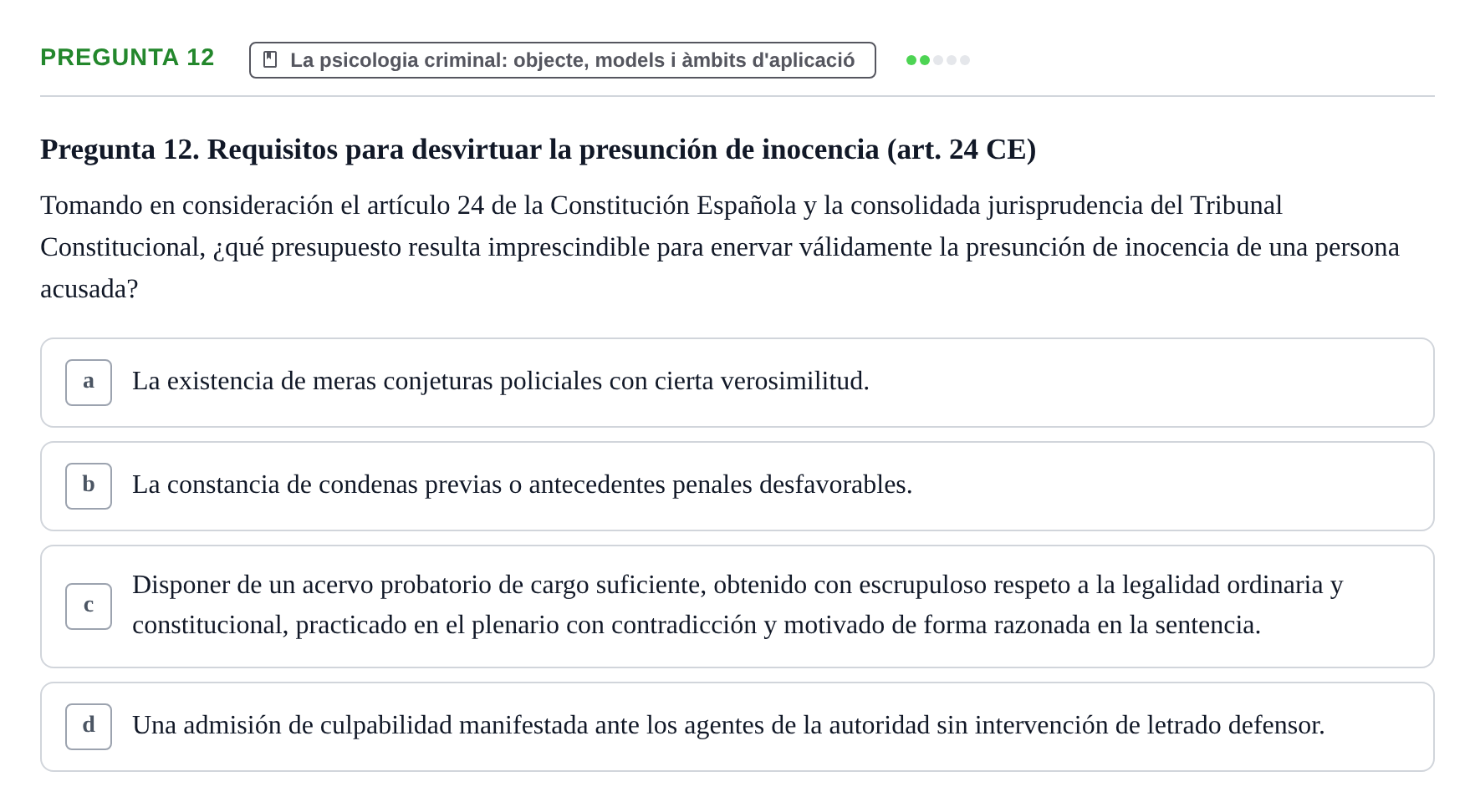 Enunciado: Pregunta 12