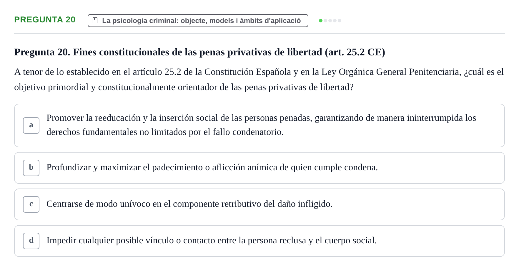 Enunciado: Pregunta 20