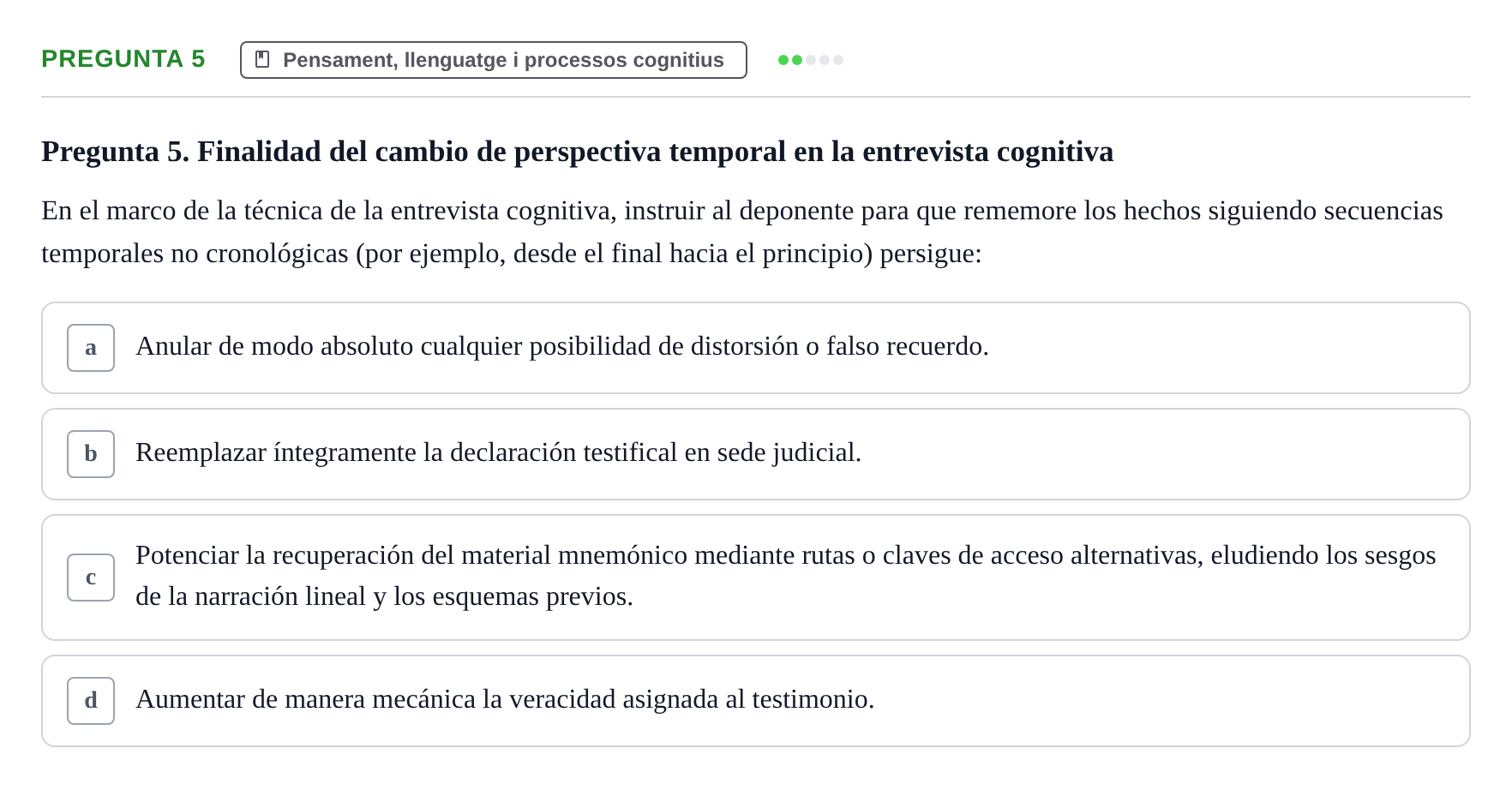 Enunciado: Pregunta 5