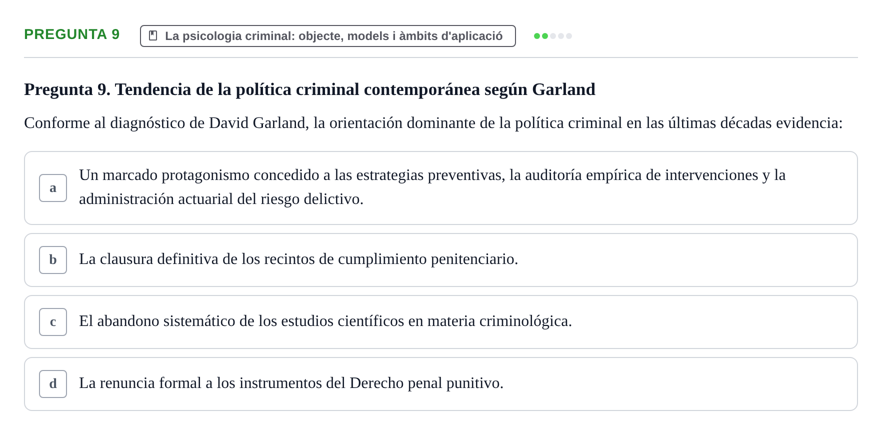 Enunciado: Pregunta 9