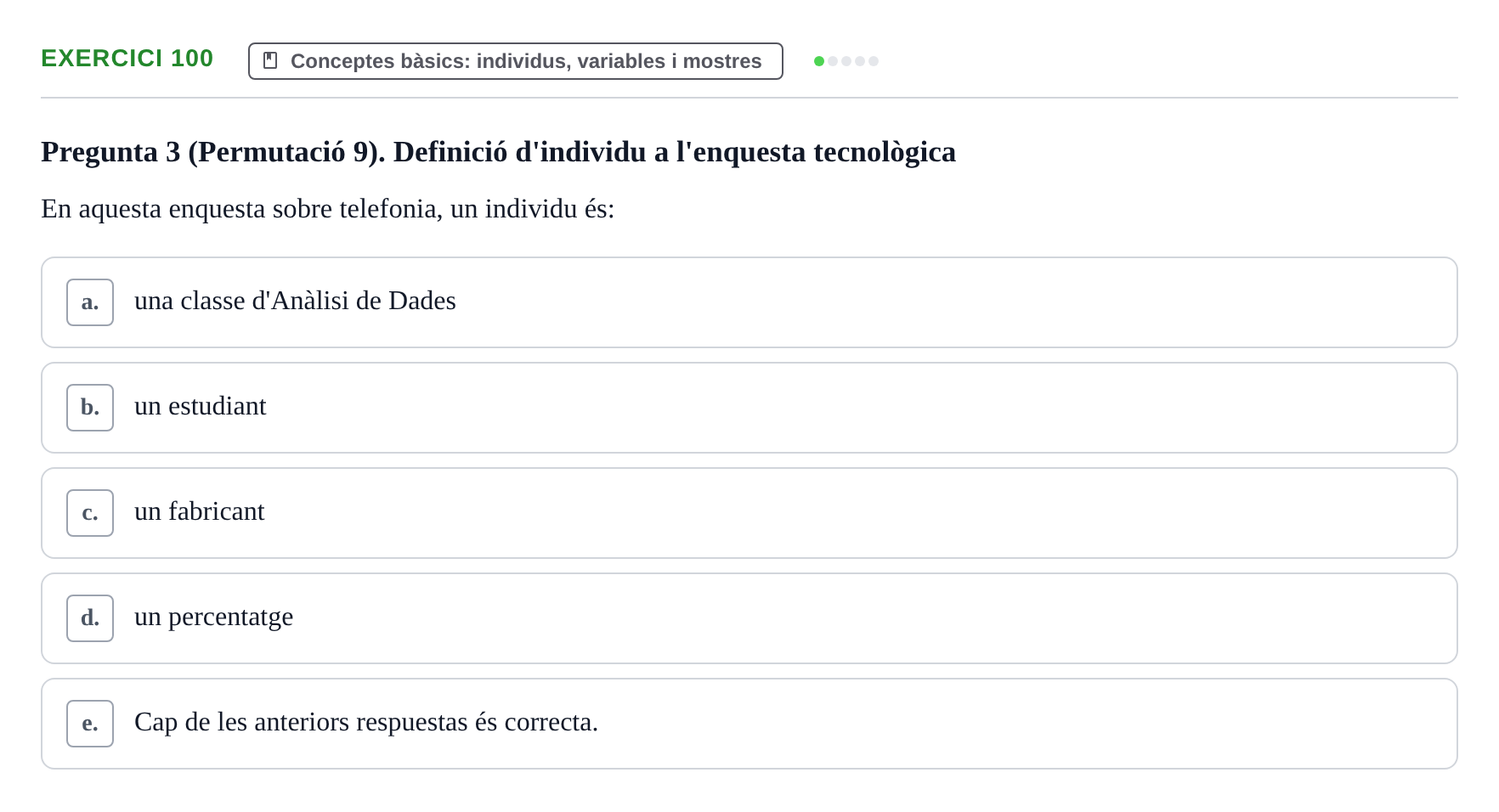 Enunciado: Problema 100 · Anàlisi de Dades UPF Test en classe 1. Anàlisi de Dades