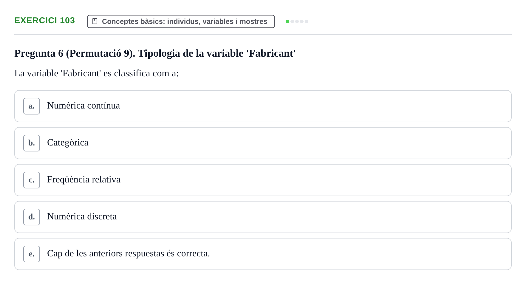 Enunciado: Problema 103 · Anàlisi de Dades UPF Test en classe 1. Anàlisi de Dades
