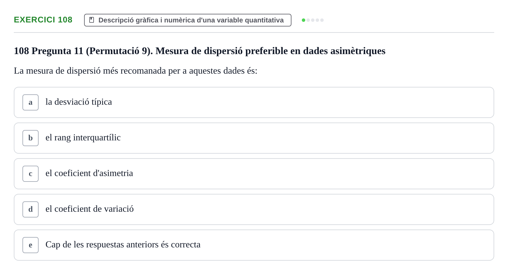 Enunciado: Problema 108 · Anàlisi de Dades UPF Test en classe 1. Anàlisi de Dades