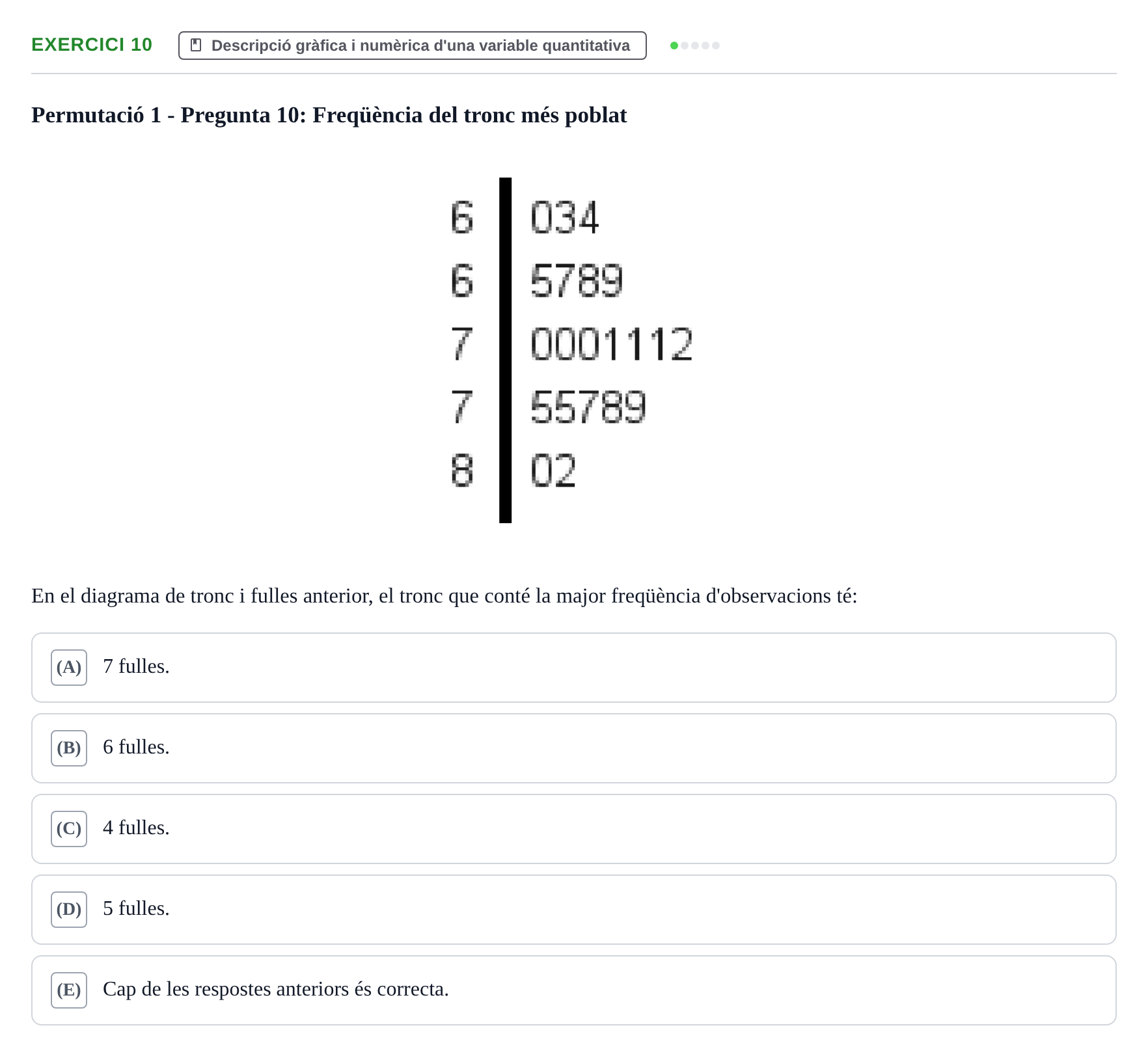Enunciado: Problema 10 · Anàlisi de Dades UPF Test en classe 1. Anàlisi de Dades