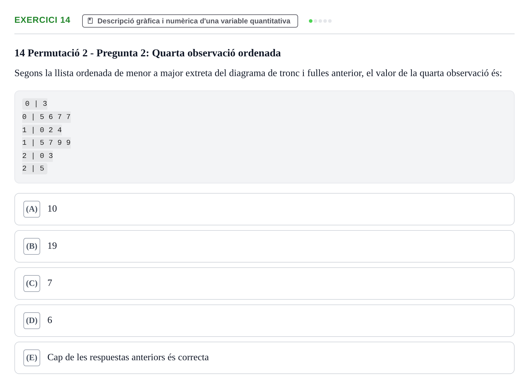 Enunciado: Problema 14 · Anàlisi de Dades UPF Test en classe 1. Anàlisi de Dades