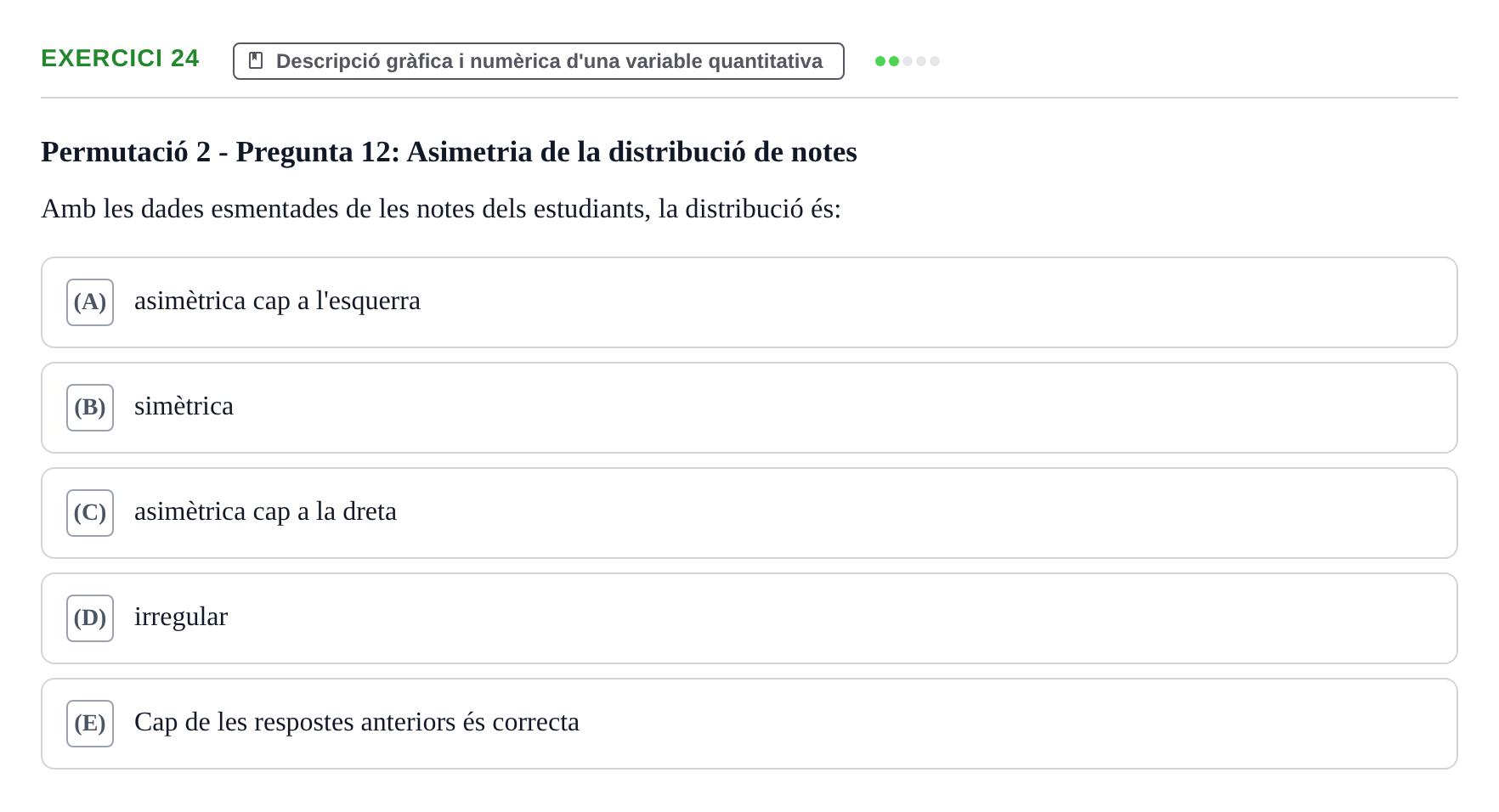 Enunciado: Problema 24 · Anàlisi de Dades UPF Test en classe 1. Anàlisi de Dades
