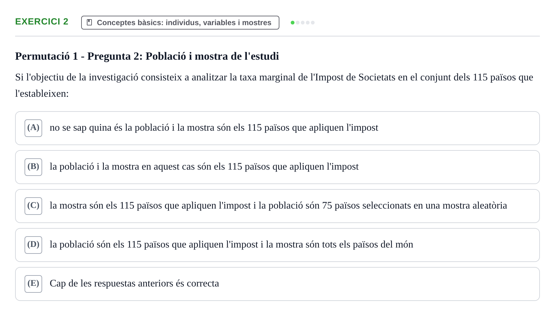 Enunciado: Problema 2 · Anàlisi de Dades UPF Test en classe 1. Anàlisi de Dades