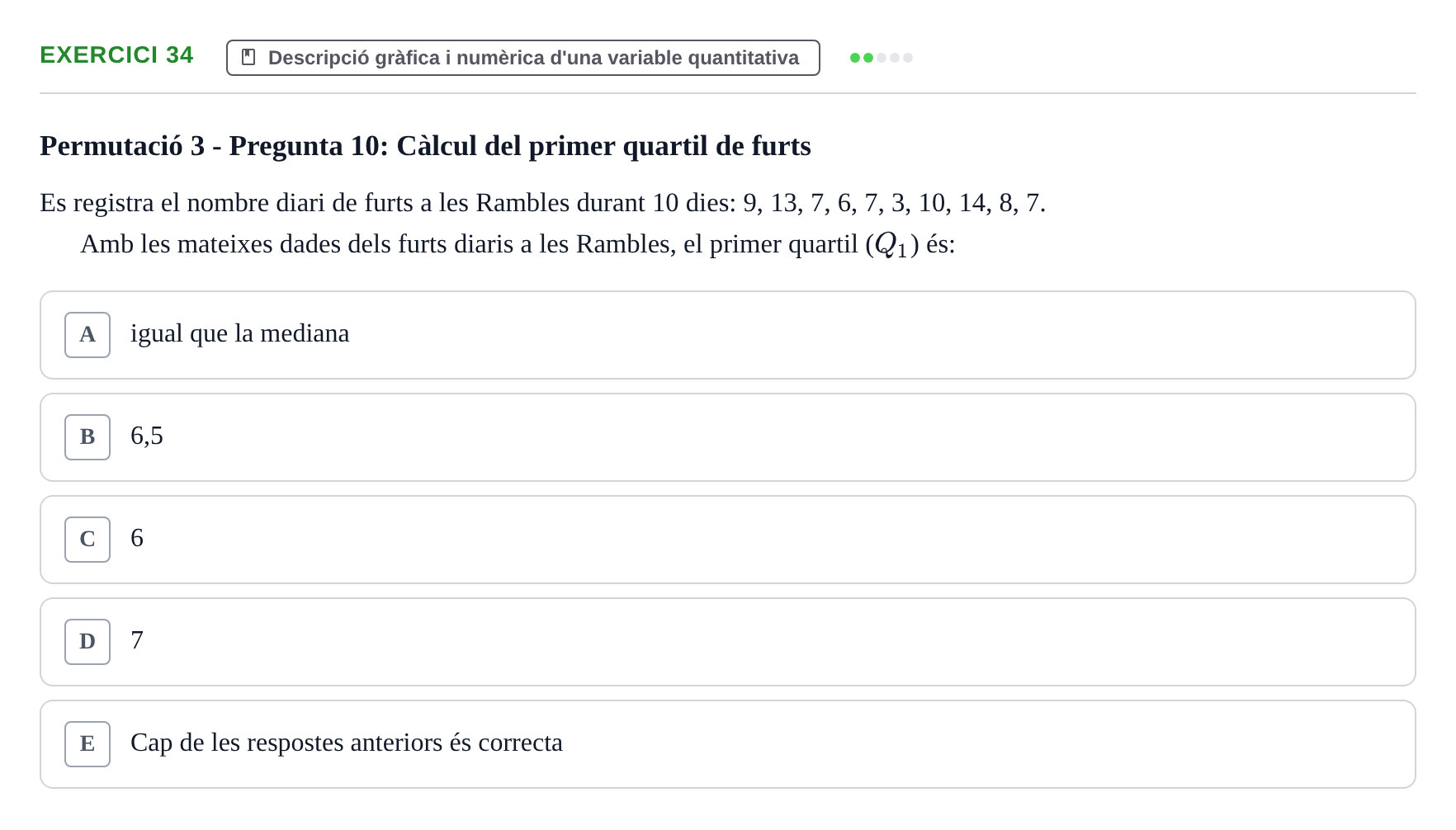 Enunciado: Problema 34 · Anàlisi de Dades UPF Test en classe 1. Anàlisi de Dades