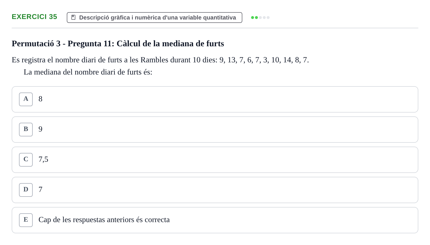 Enunciado: Problema 35 · Anàlisi de Dades UPF Test en classe 1. Anàlisi de Dades