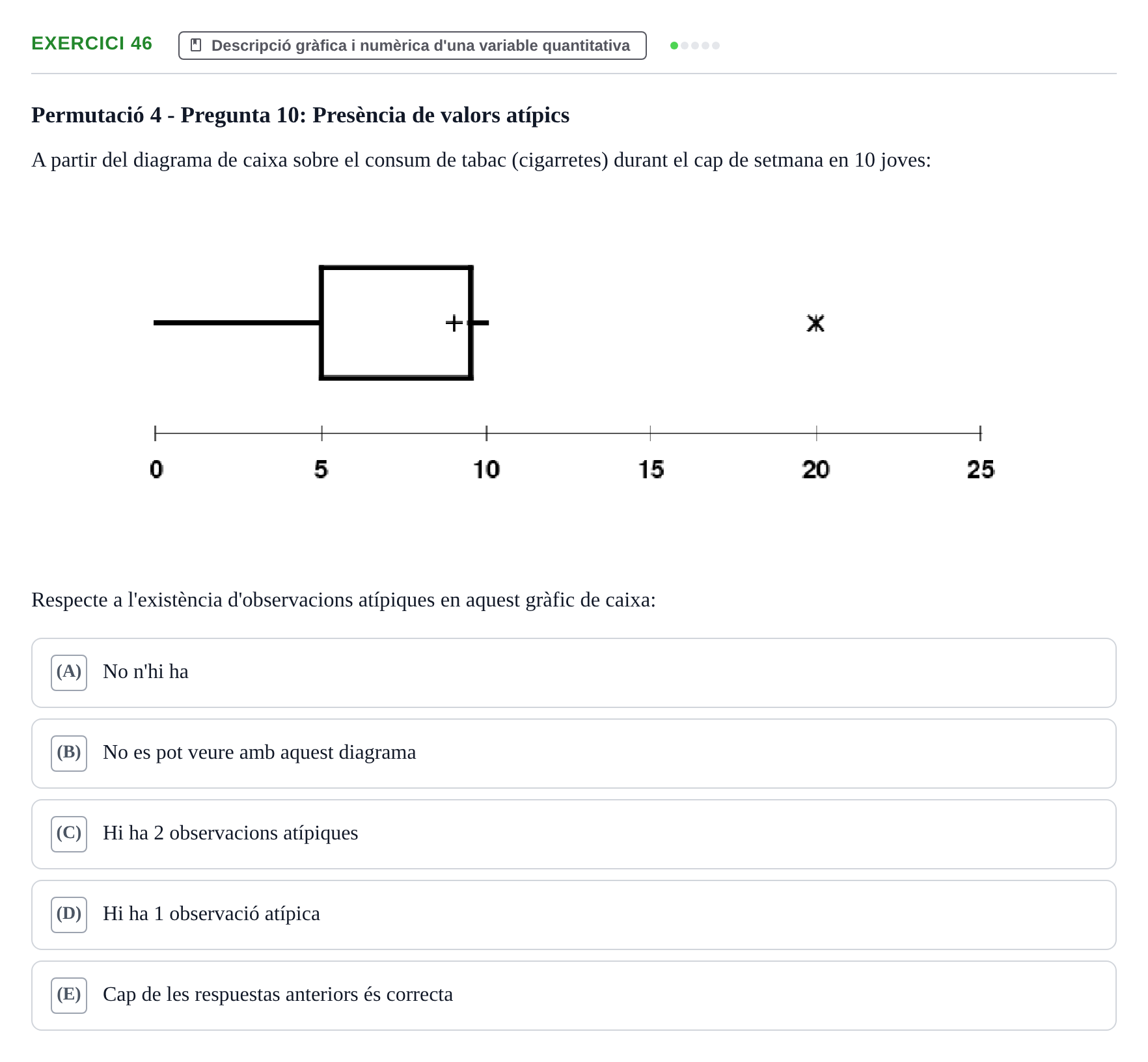 Enunciado: Problema 46 · Anàlisi de Dades UPF Test en classe 1. Anàlisi de Dades