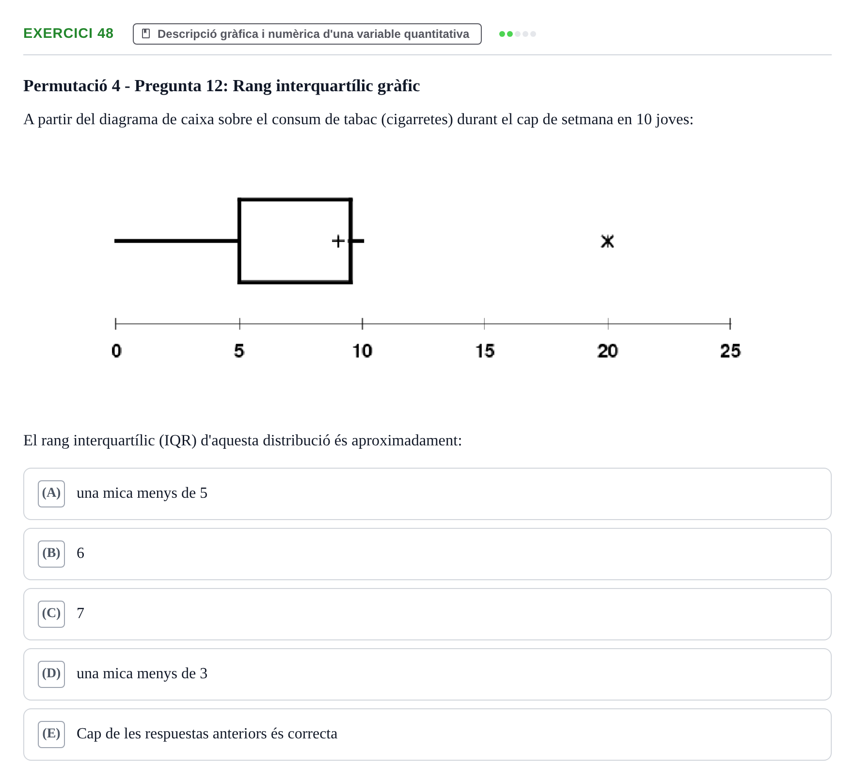 Enunciado: Problema 48 · Anàlisi de Dades UPF Test en classe 1. Anàlisi de Dades