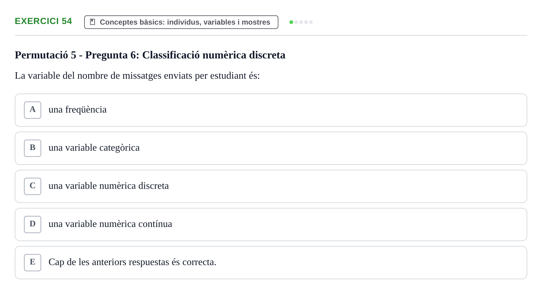 Enunciado: Problema 54 · Anàlisi de Dades UPF Test en classe 1. Anàlisi de Dades