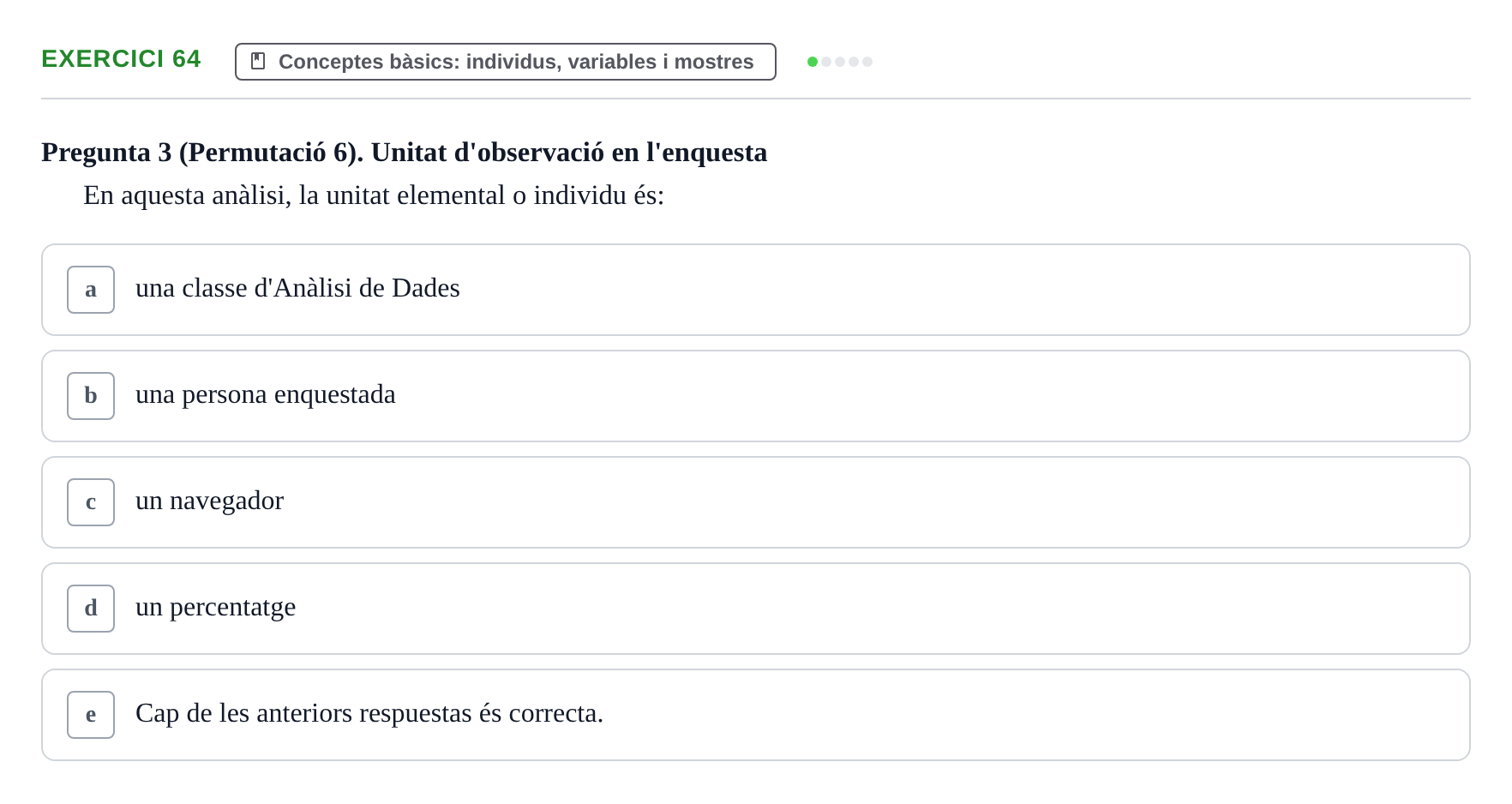 Enunciado: Problema 64 · Anàlisi de Dades UPF Test en classe 1. Anàlisi de Dades