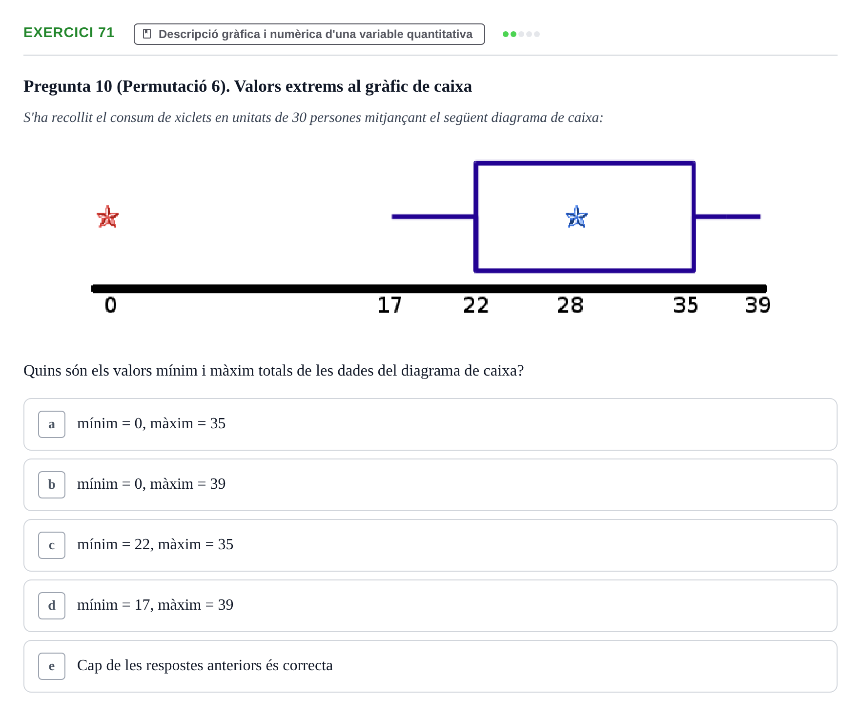 Enunciado: Problema 71 · Anàlisi de Dades UPF Test en classe 1. Anàlisi de Dades