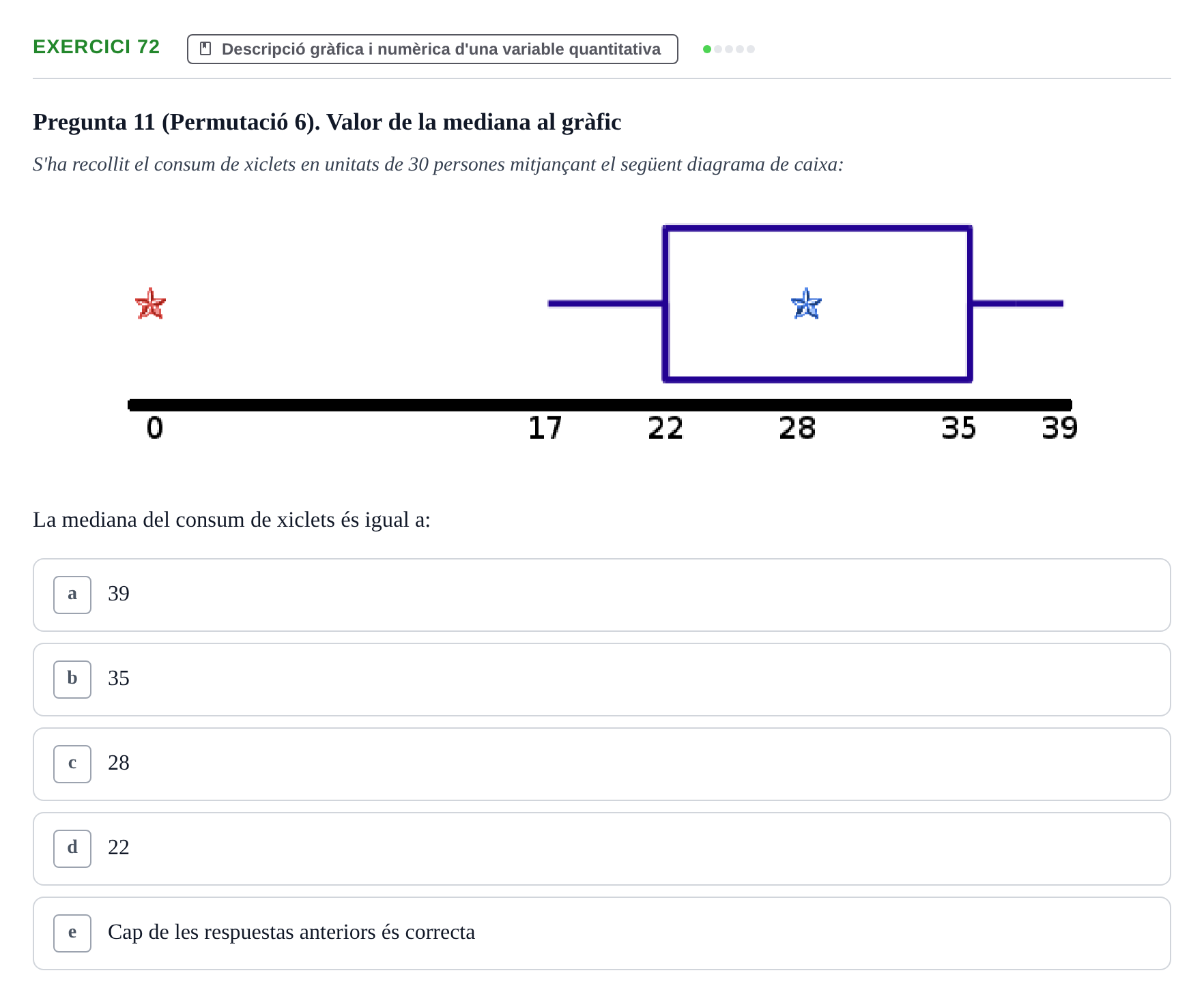 Enunciado: Problema 72 · Anàlisi de Dades UPF Test en classe 1. Anàlisi de Dades