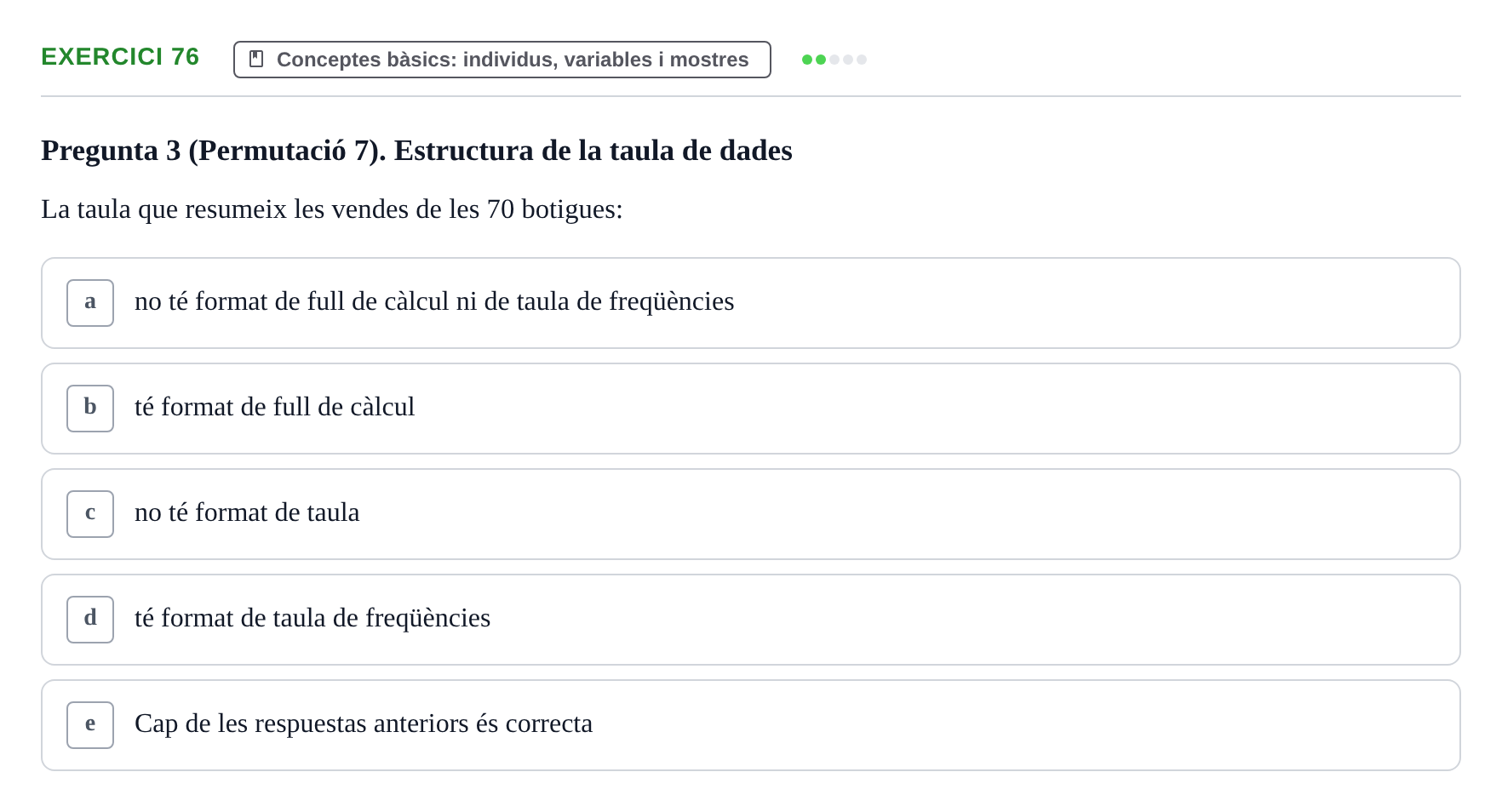 Enunciado: Problema 76 · Anàlisi de Dades UPF Test en classe 1. Anàlisi de Dades