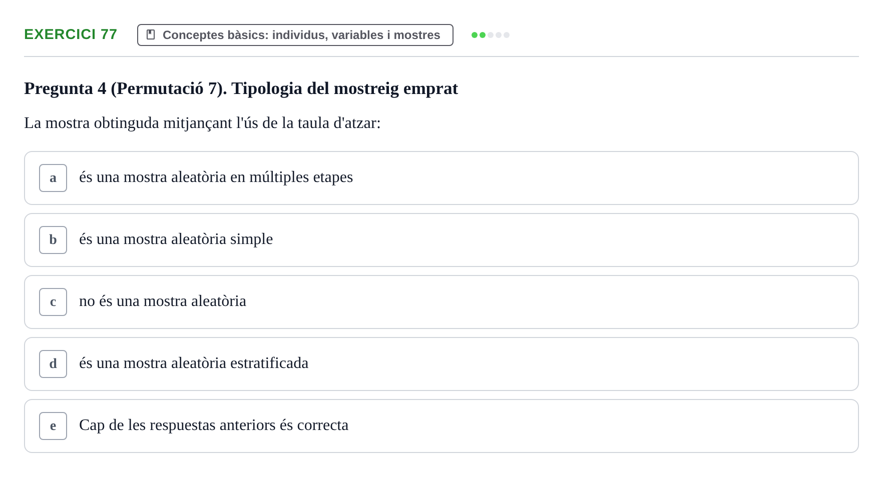 Enunciado: Problema 77 · Anàlisi de Dades UPF Test en classe 1. Anàlisi de Dades
