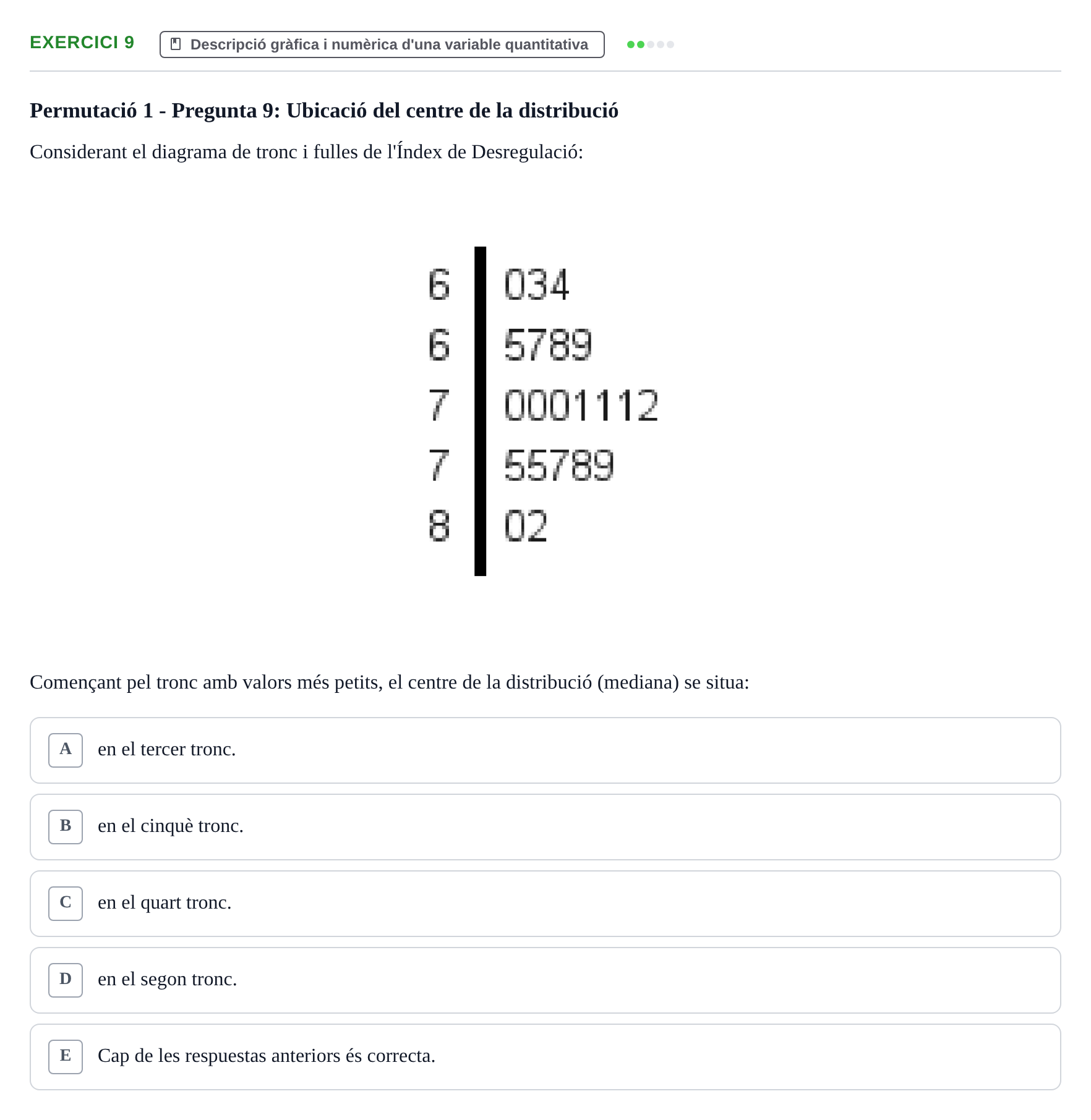 Enunciado: Problema 9 · Anàlisi de Dades UPF Test en classe 1. Anàlisi de Dades