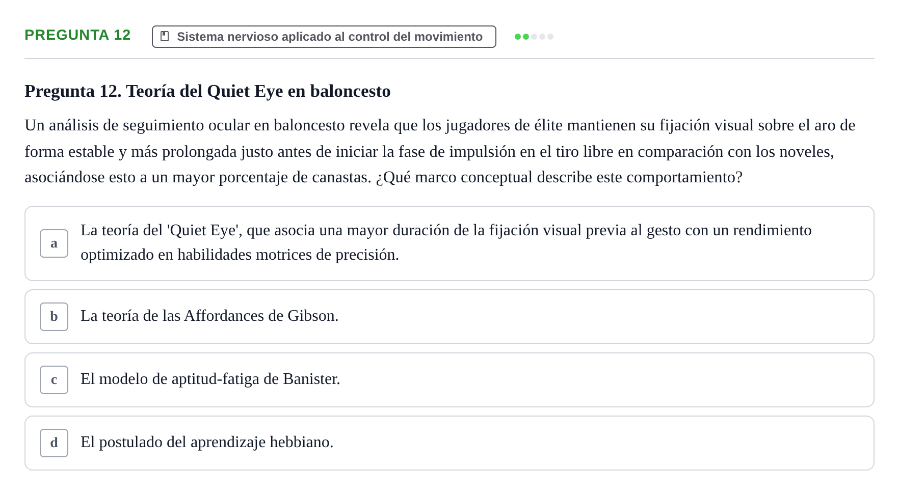 Enunciado: Pregunta 12