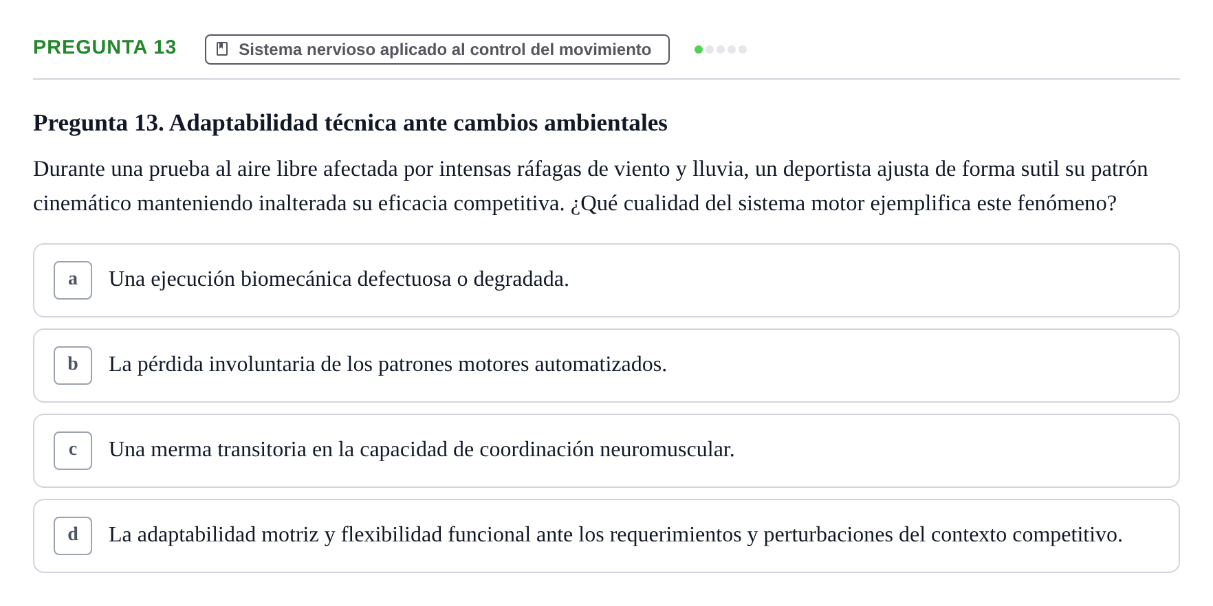 Enunciado: Pregunta 13