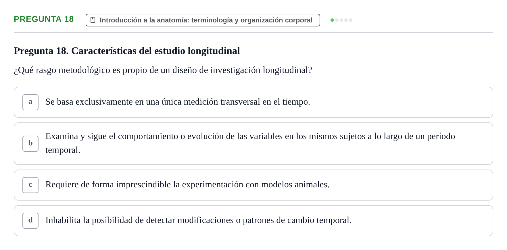 Enunciado: Pregunta 18