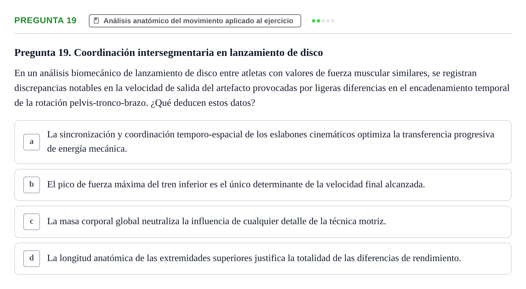 Enunciado: Pregunta 19