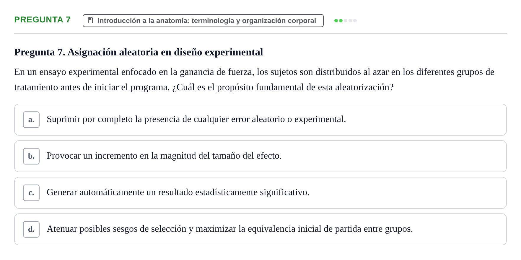 Enunciado: Pregunta 7