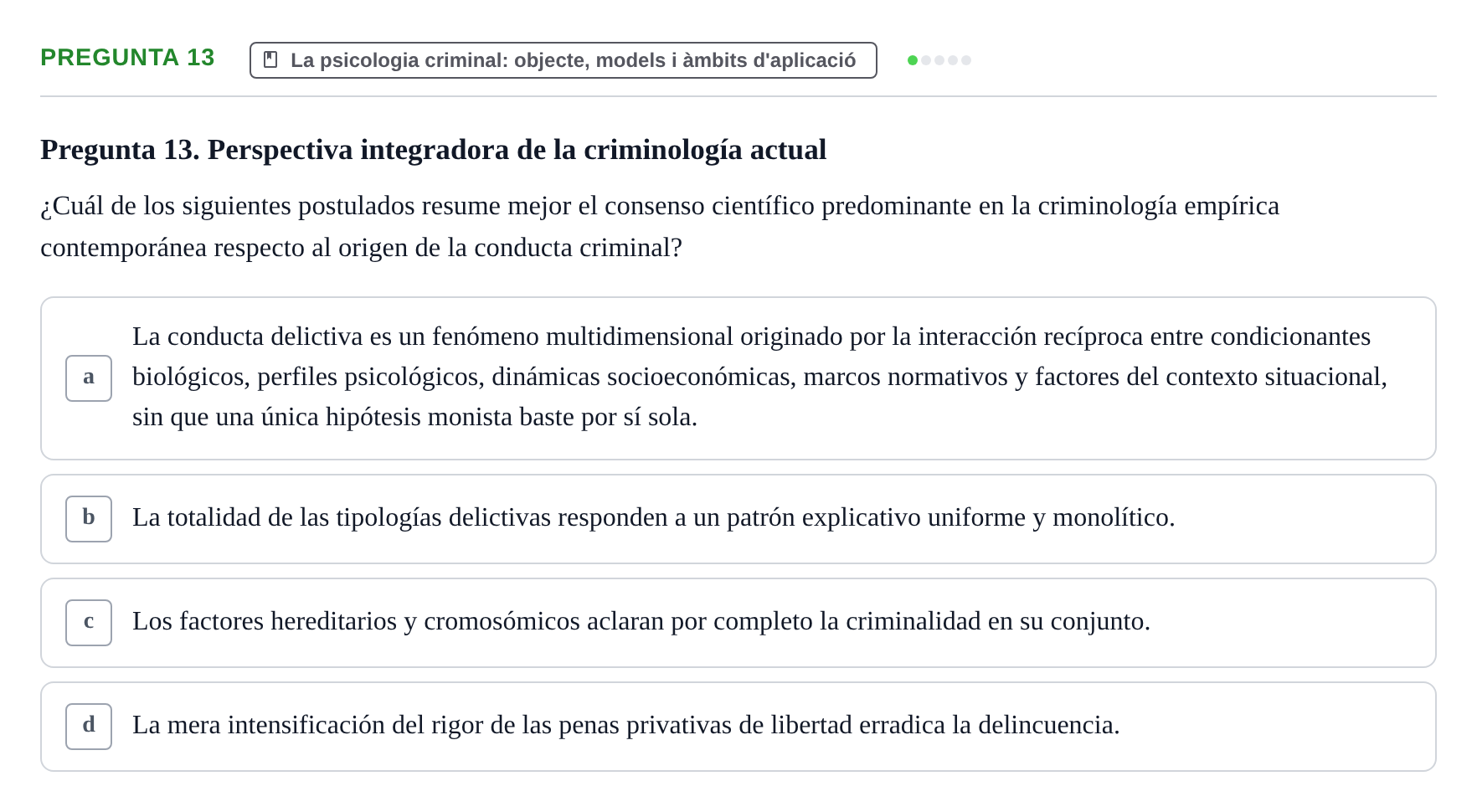 Enunciado: Pregunta 13