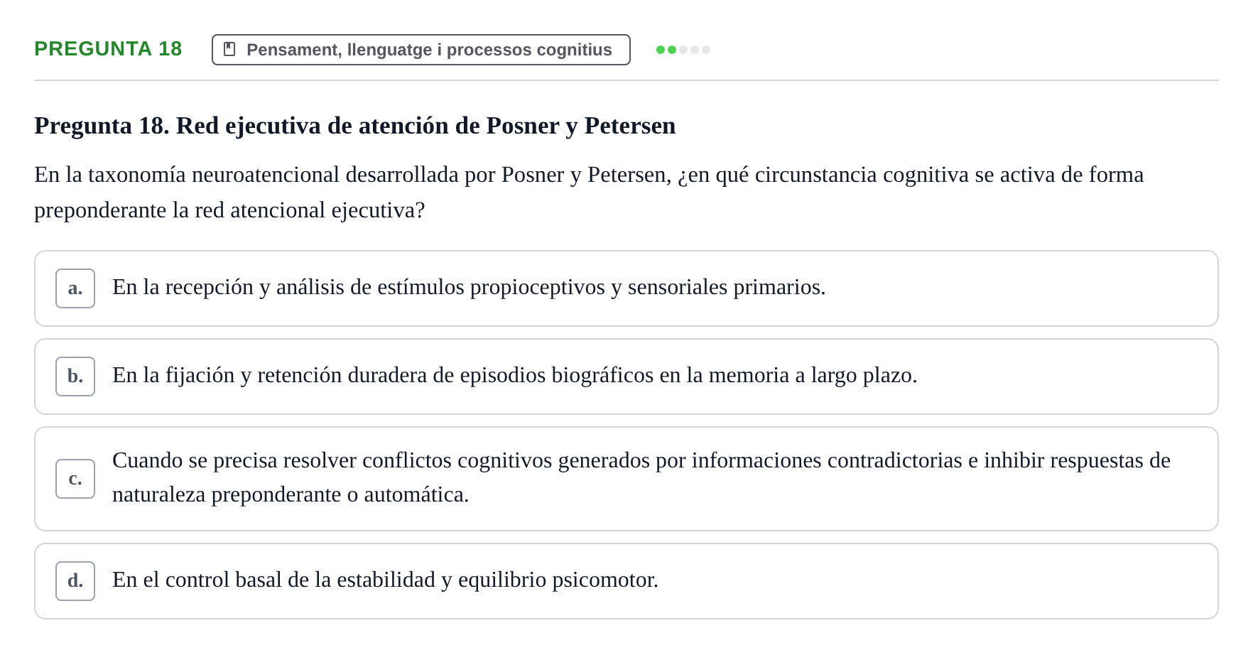 Enunciado: Pregunta 18