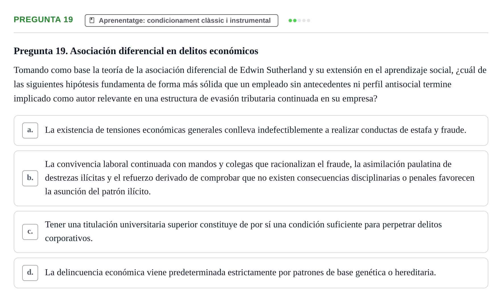 Enunciado: Pregunta 19