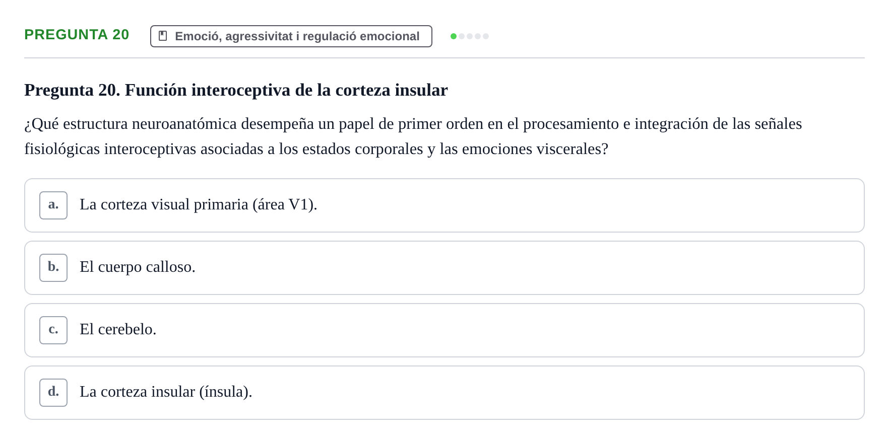 Enunciado: Pregunta 20