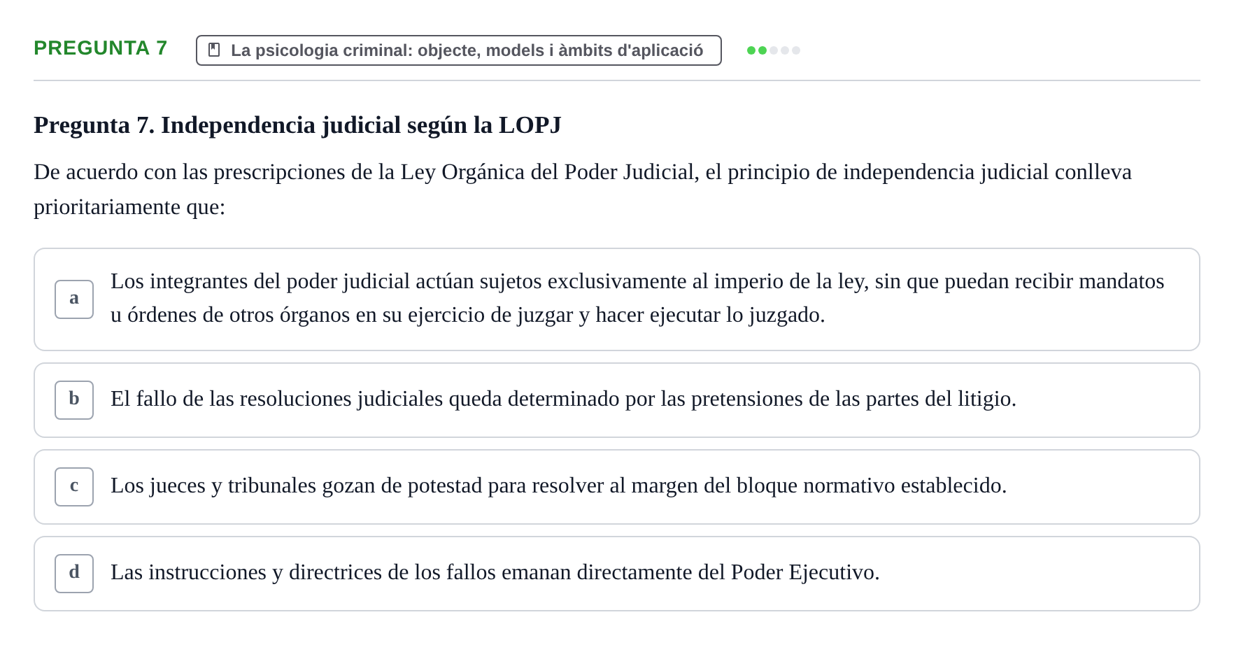 Enunciado: Pregunta 7