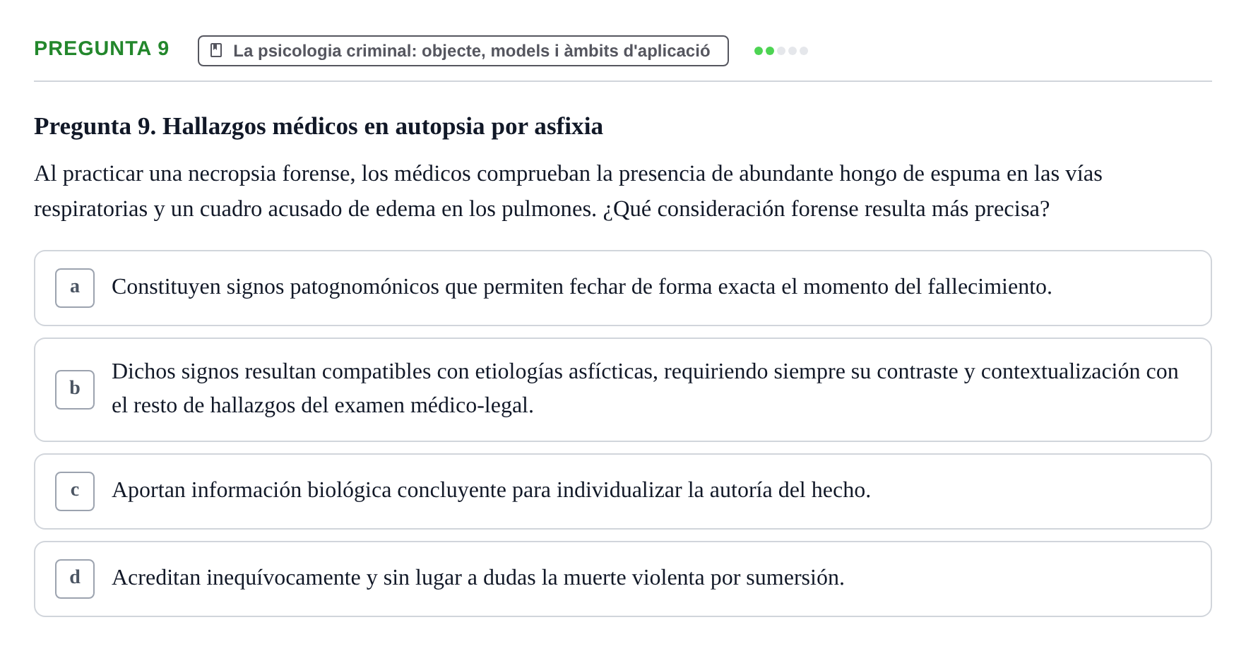Enunciado: Pregunta 9