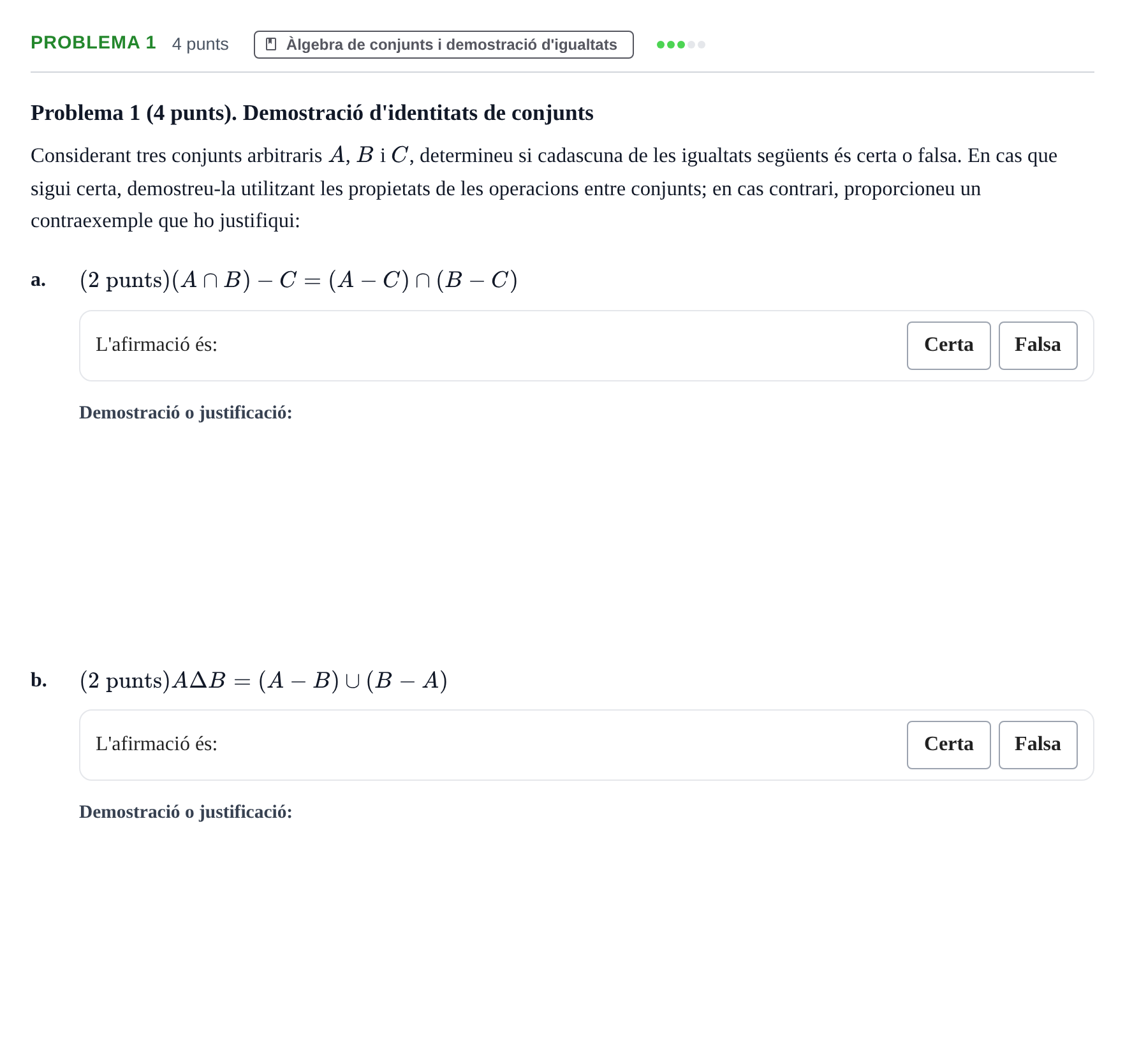 Enunciado: Problema 1 · Álgebra UDL 2023